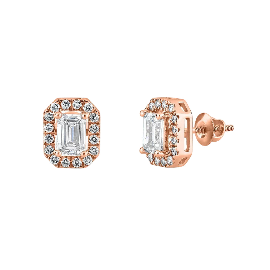 The Heritage Emerald Halo Studs
