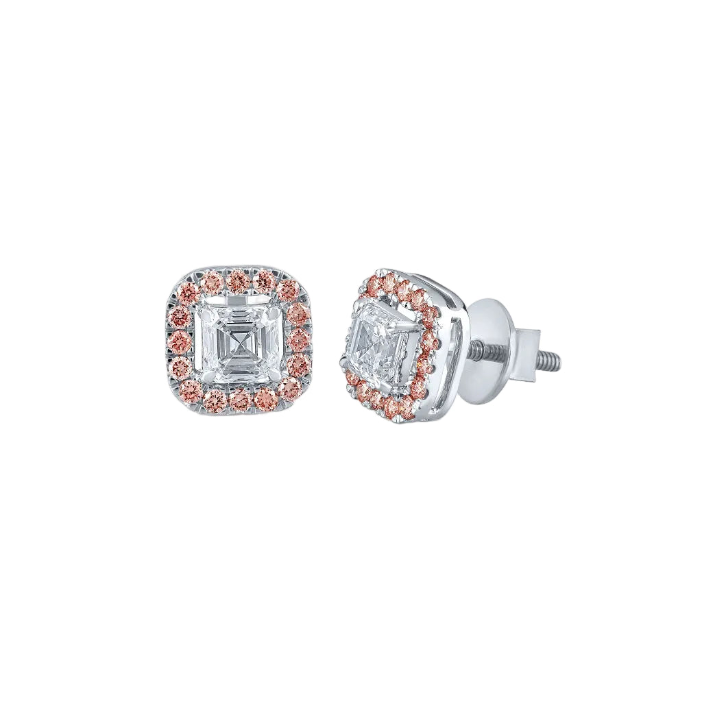 The Blush Deco Halo Studs