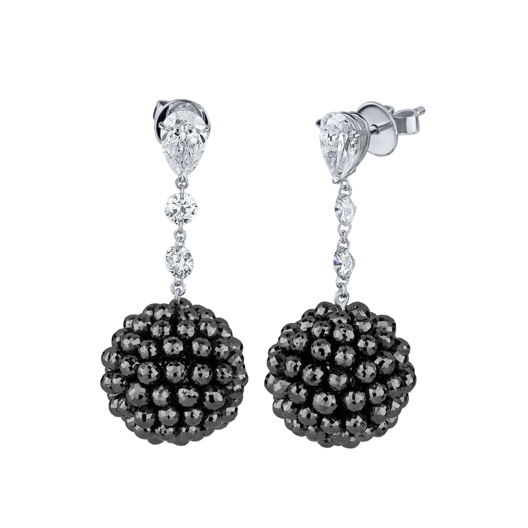 Black Diamond Orb & White Pear Drops