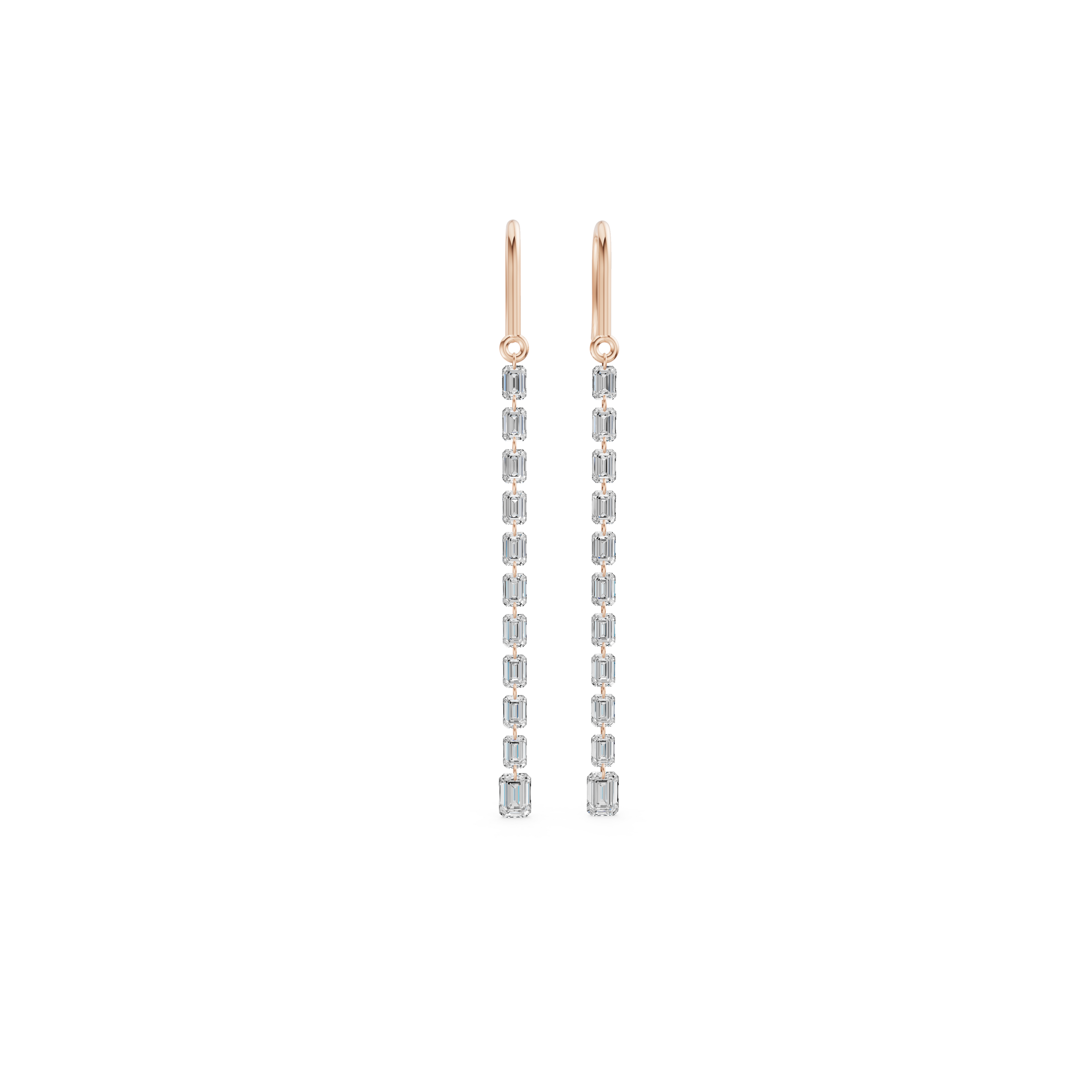 The Aria Emerald-Cut Linear Drops