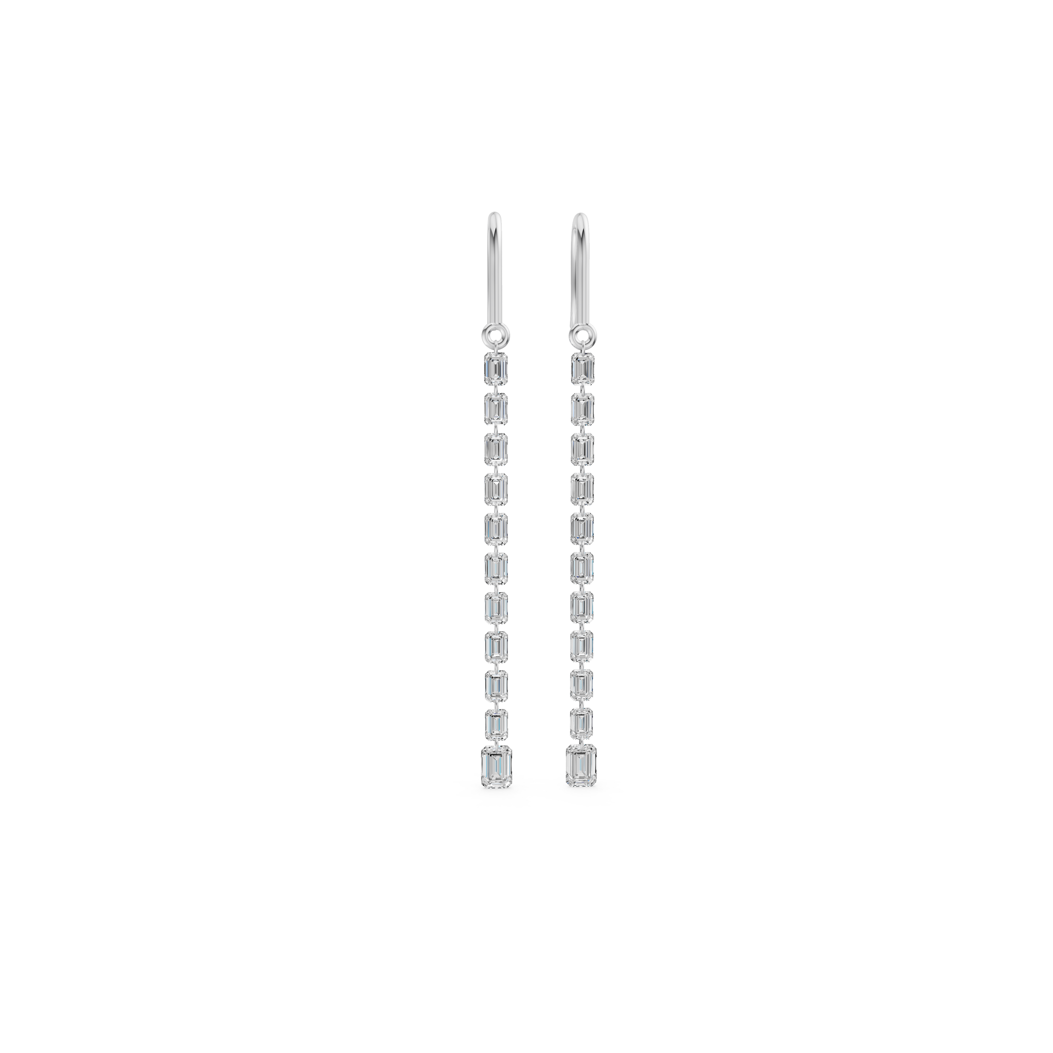 The Aria Emerald-Cut Linear Drops