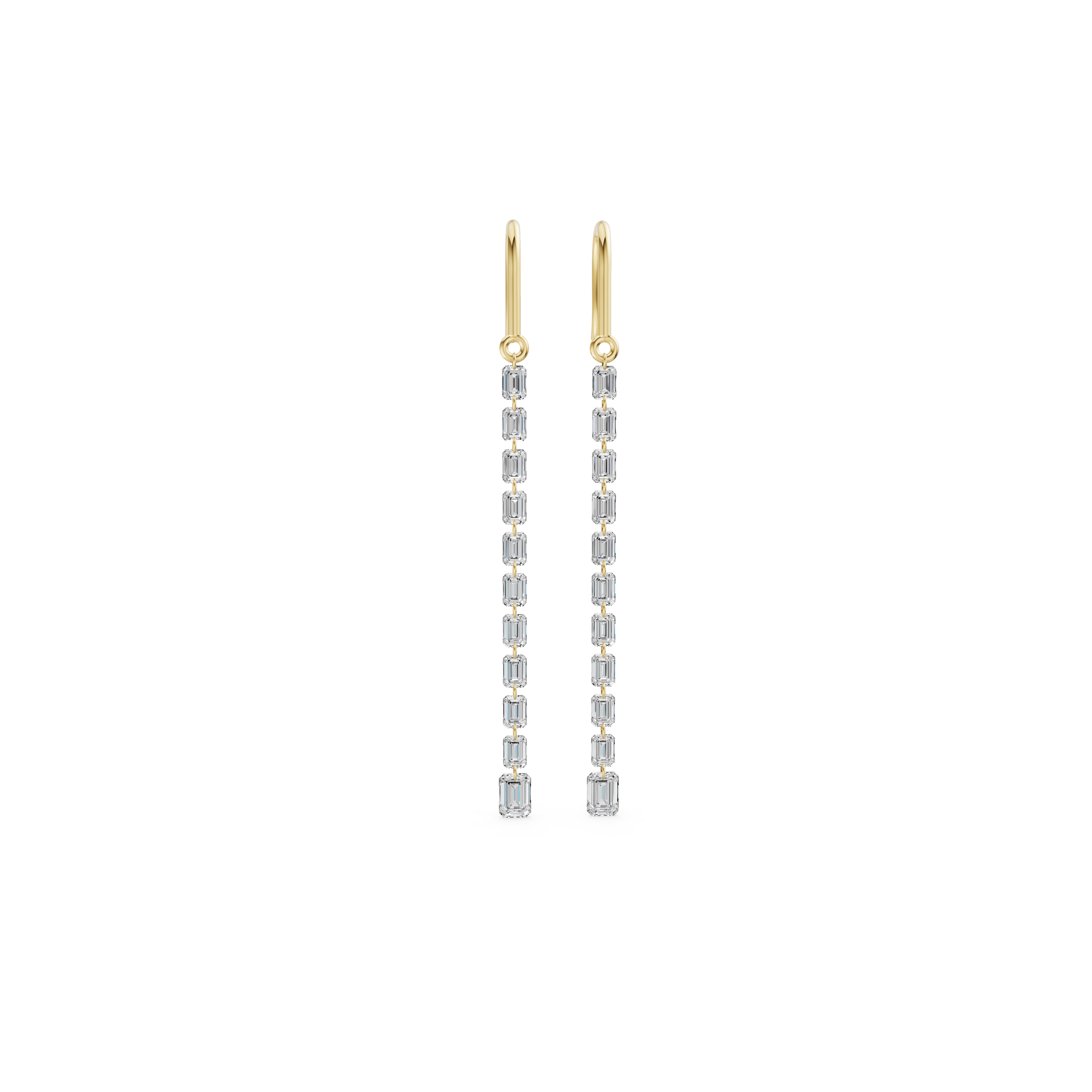 The Aria Emerald-Cut Linear Drops