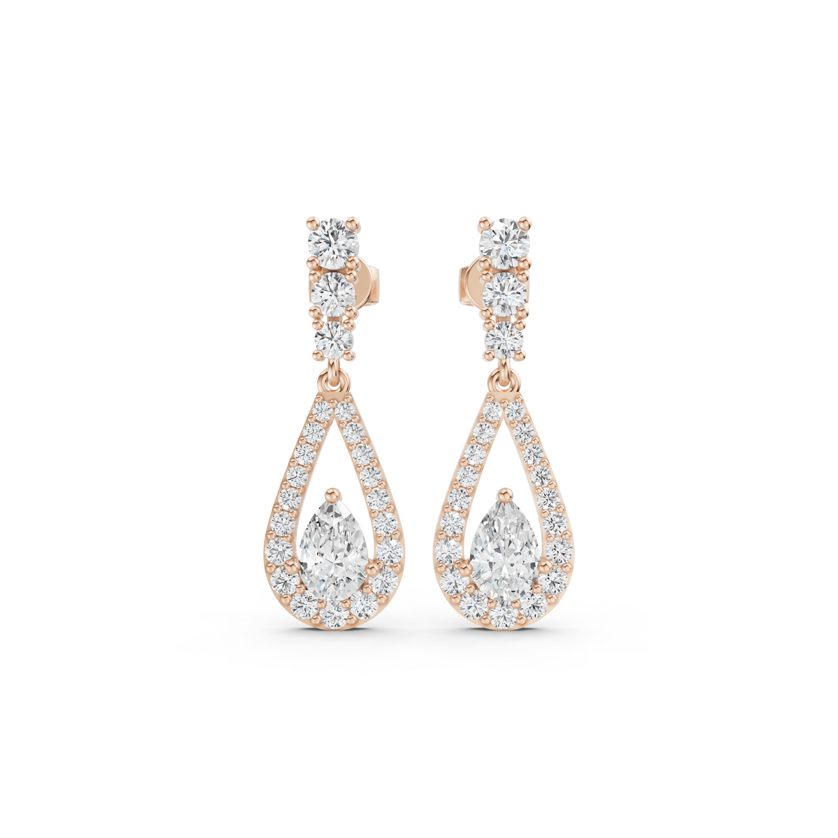 The Pear Drop Diamond Earrings