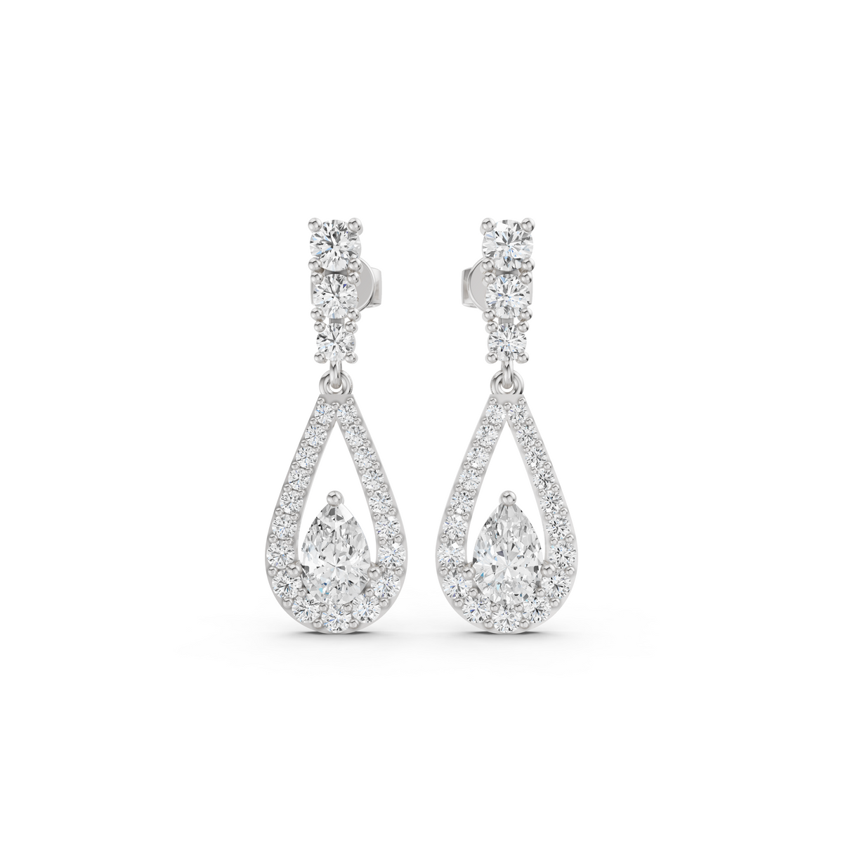 The Pear Drop Diamond Earrings