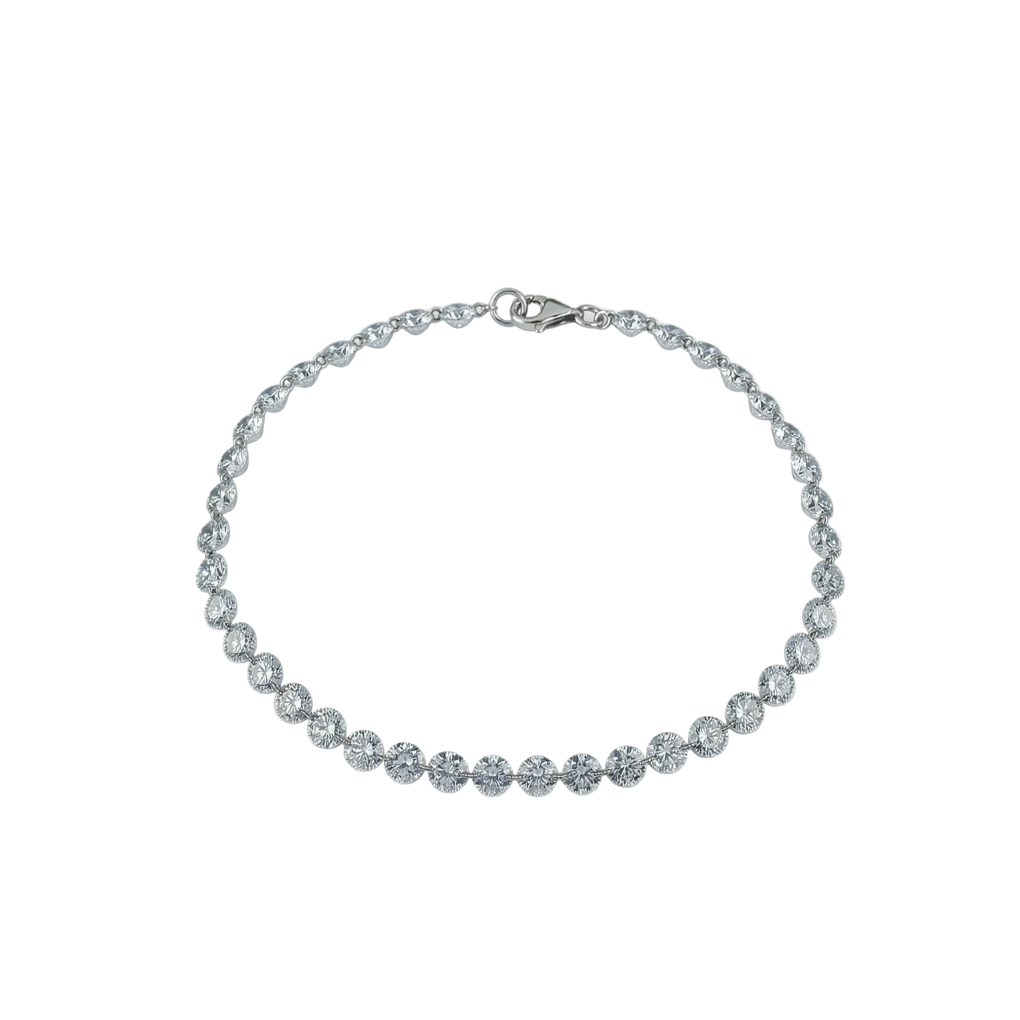 Round Brilliant Floating Tennis Bracelet