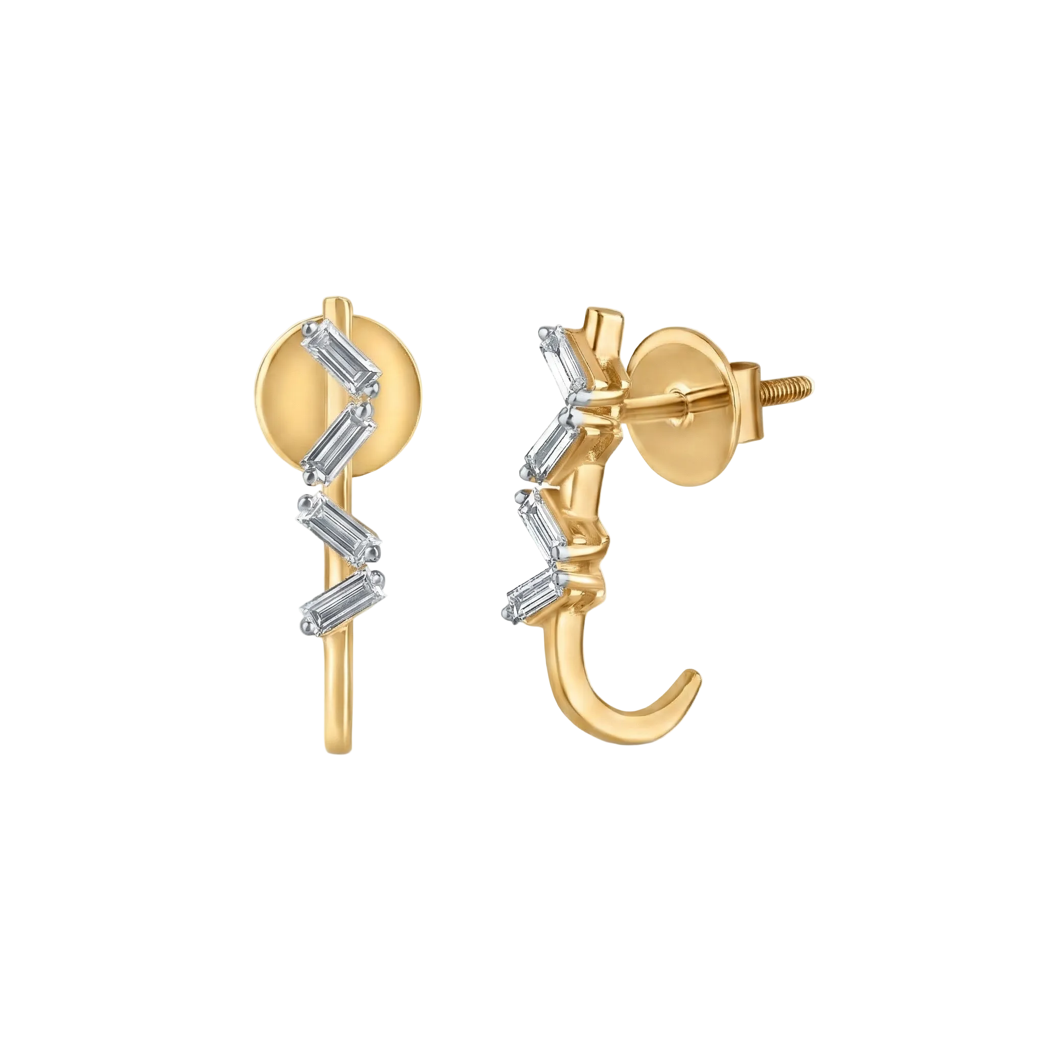 Baguette Zig-Zag Ear Climbers