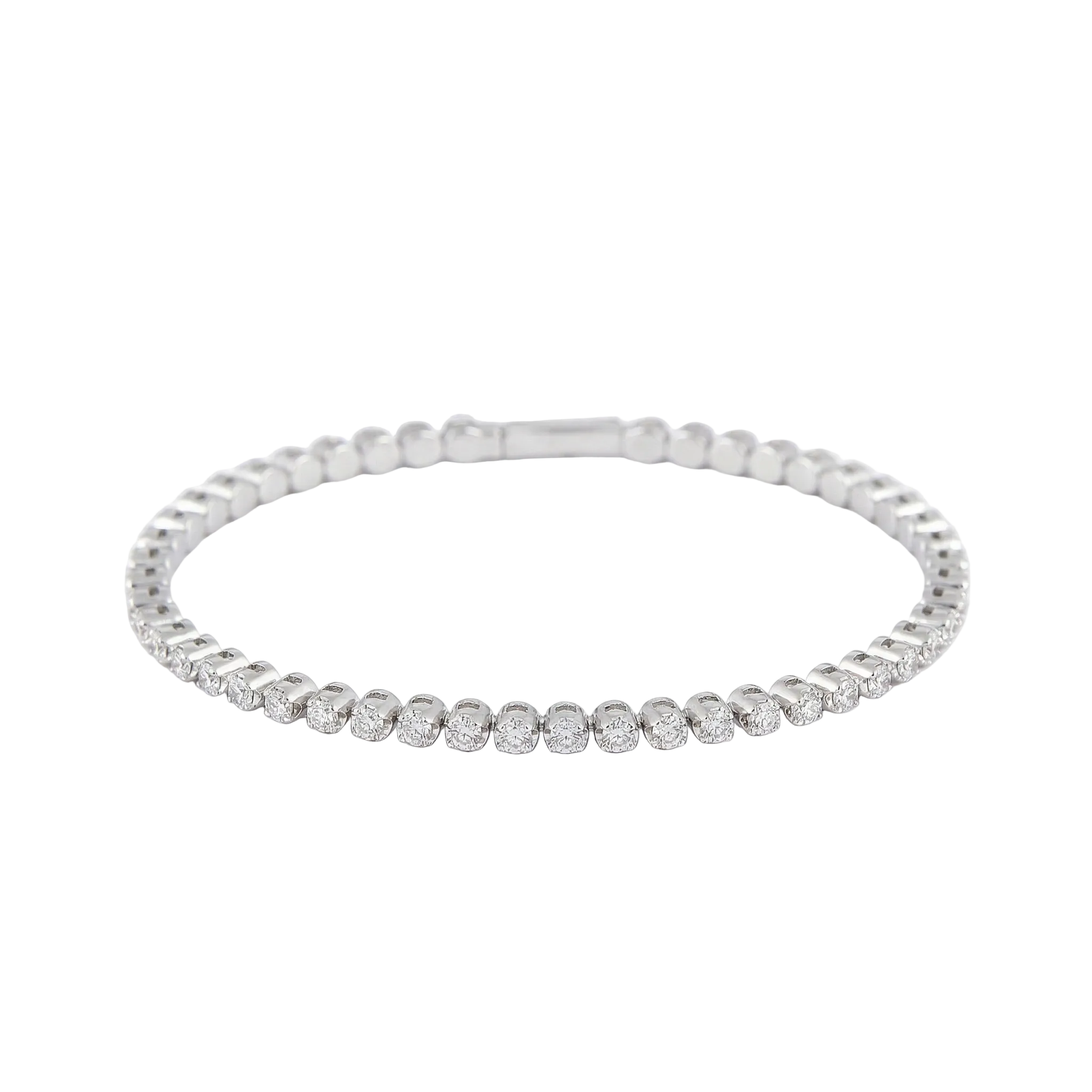 Round Brilliant Scalloped Tennis Bracelet