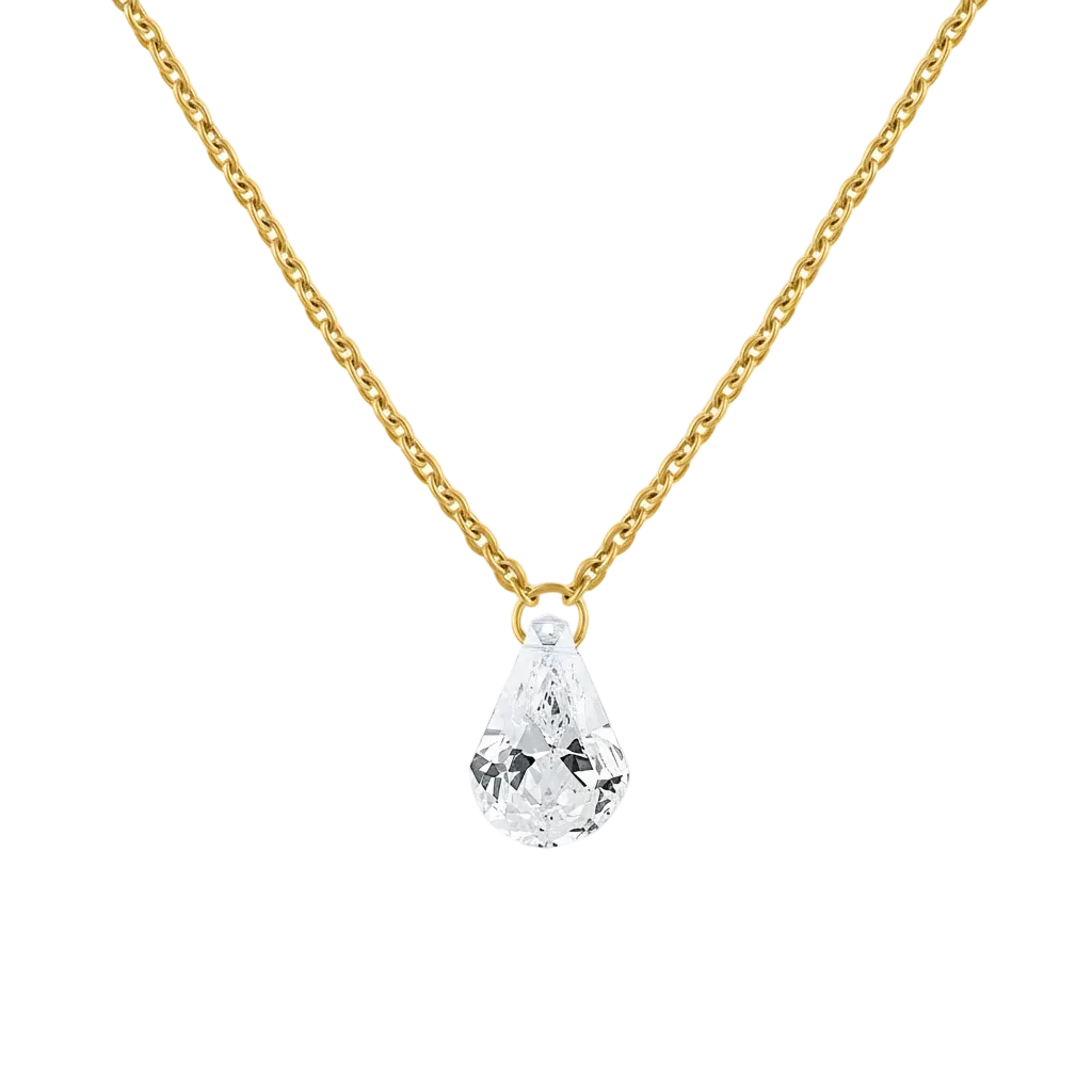 Bulb-Cut Diamond Solitaire Pendant
