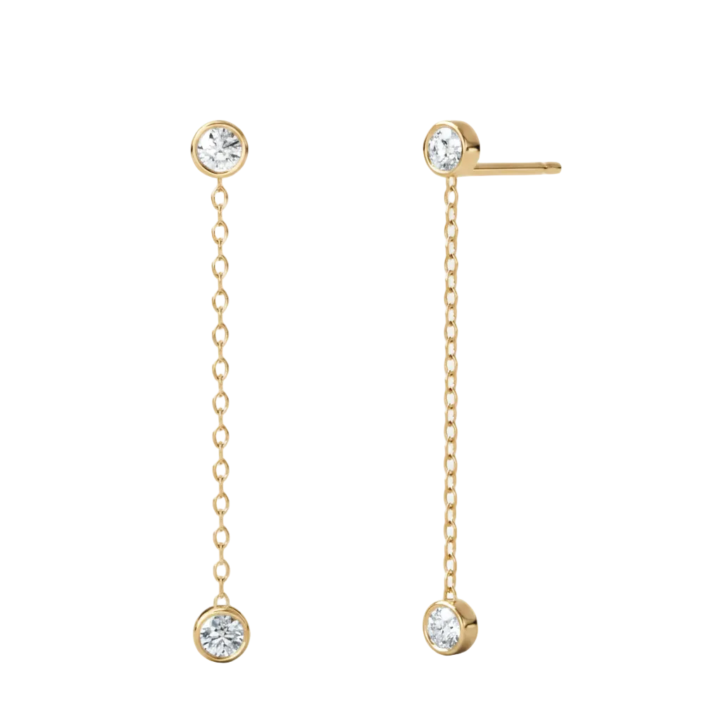Bezel Link Chain Drops