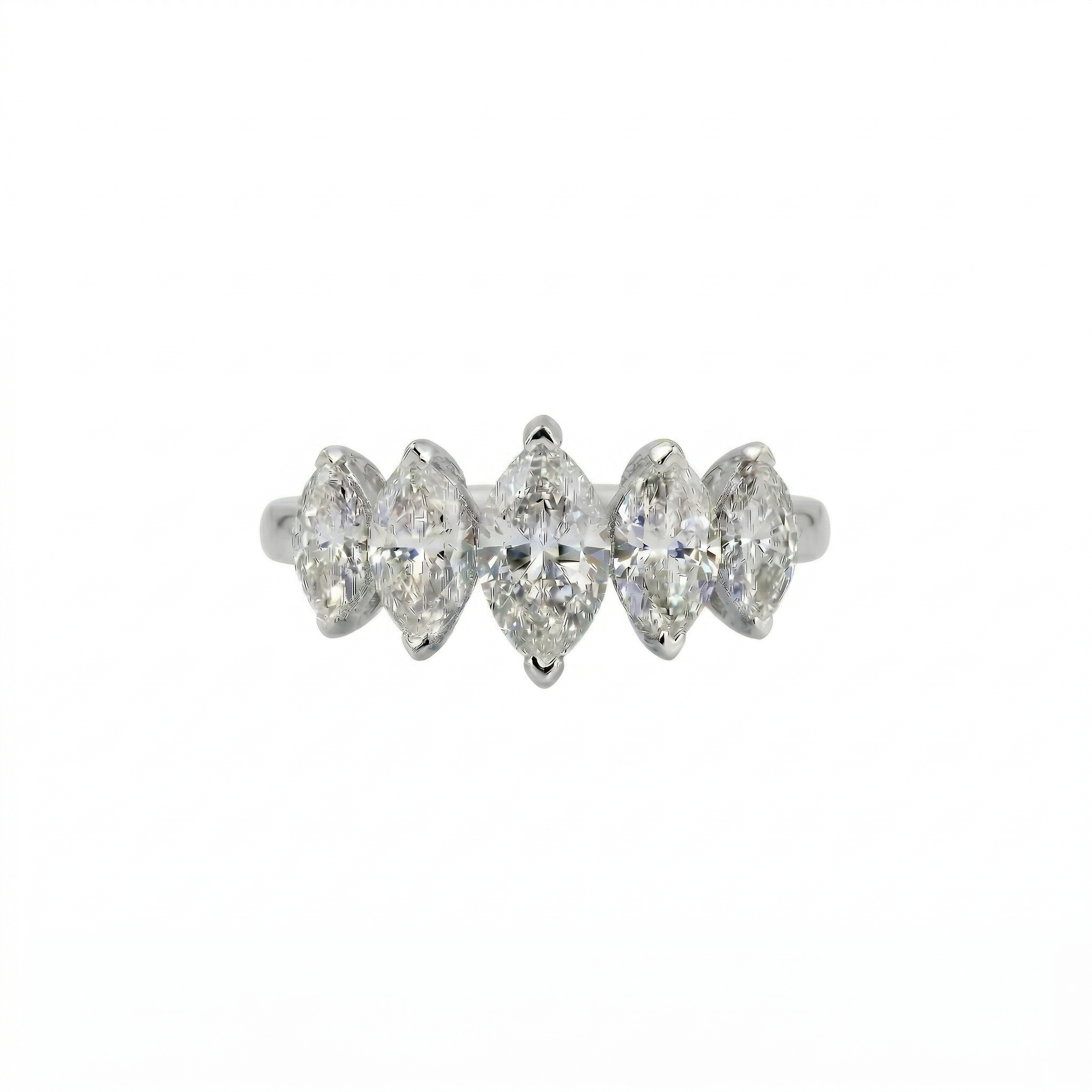 Marquise Five-Stone Tapered Ring