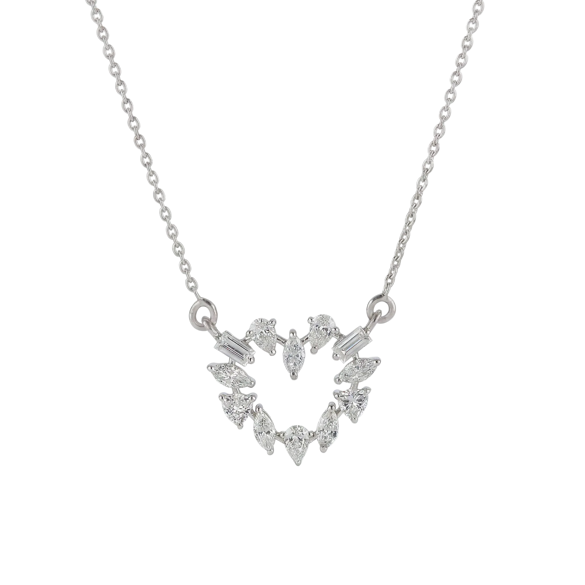 Multi-Shape Heart Cluster Pendant