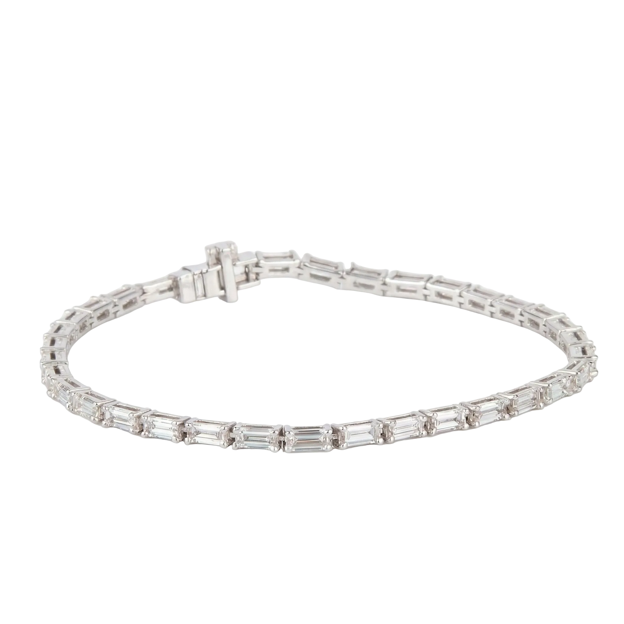 Emerald-Cut Diamond Tennis Bracelet