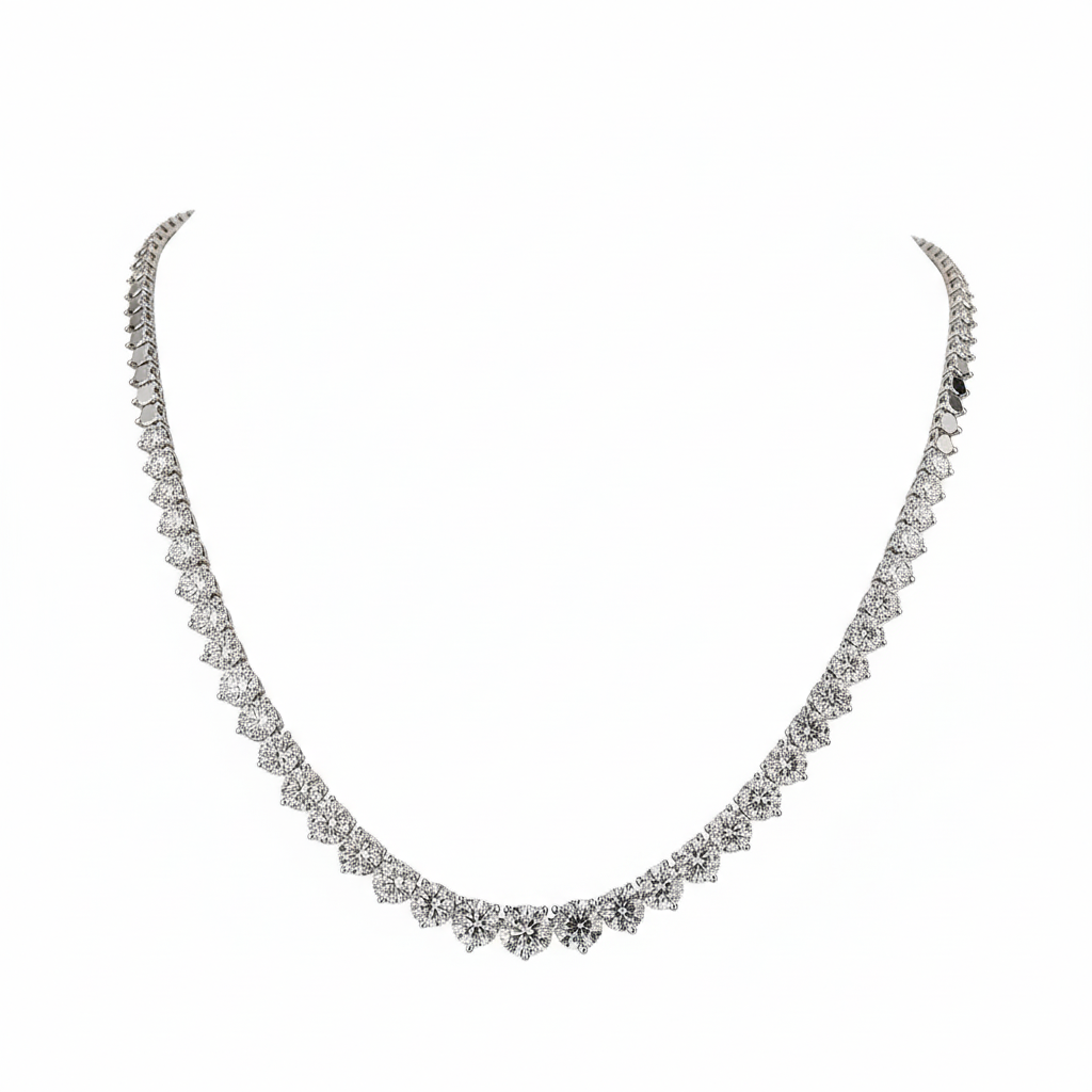 Round Brilliant Graduated Statement Necklace