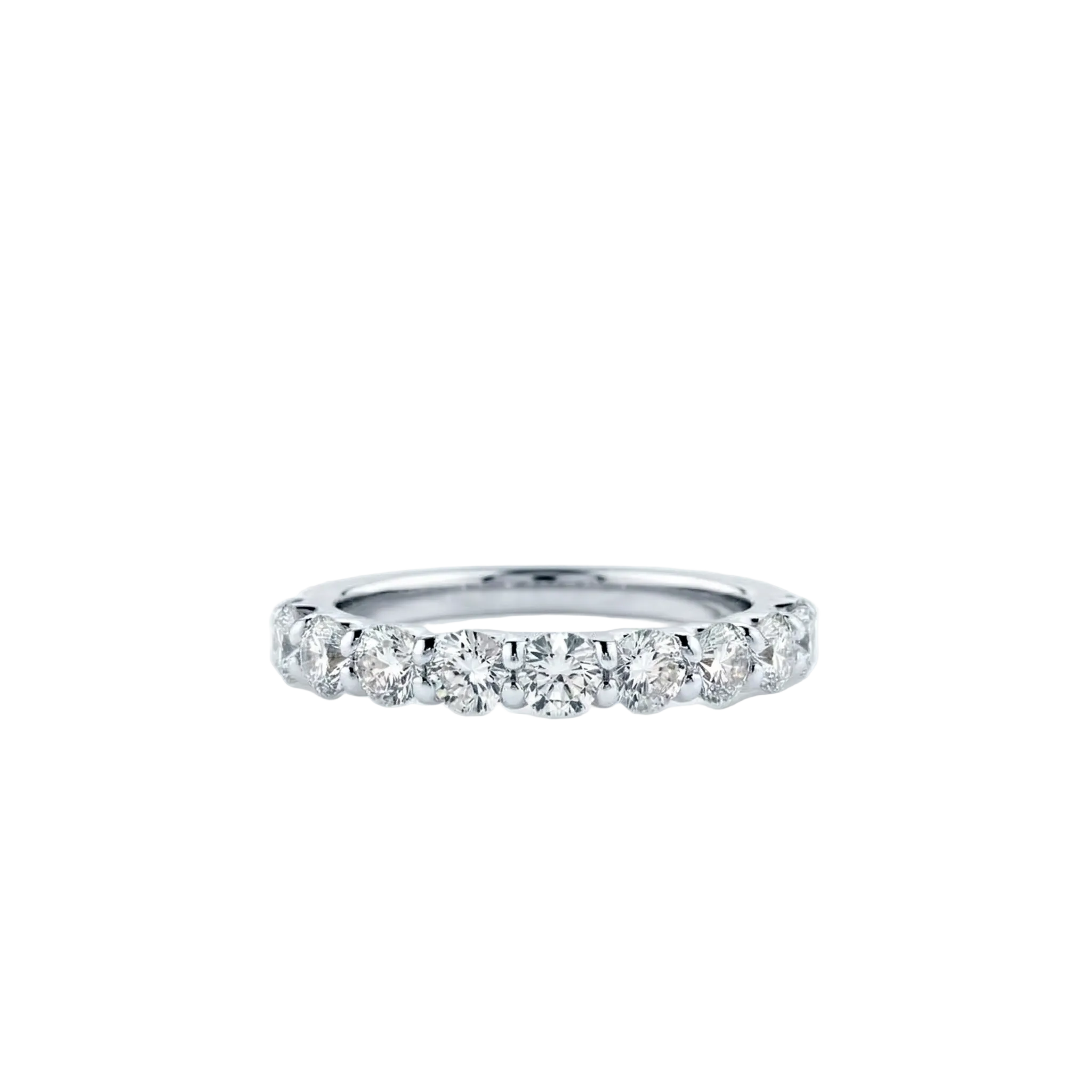Round Brilliant Half-Eternity Band