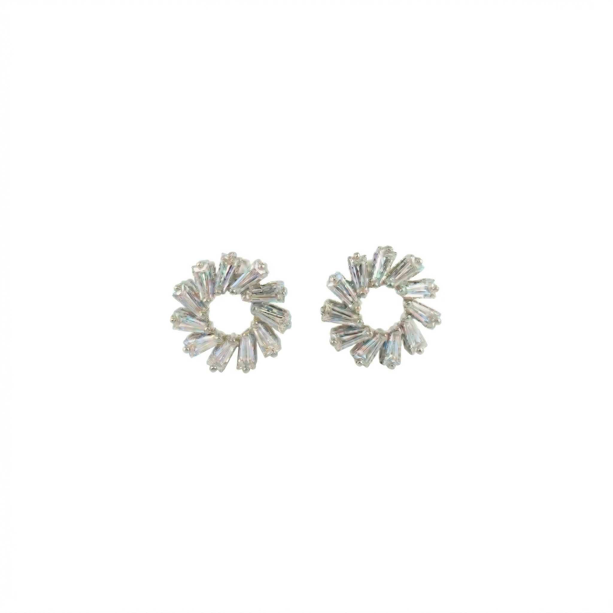 Baguette Sunburst Open Studs