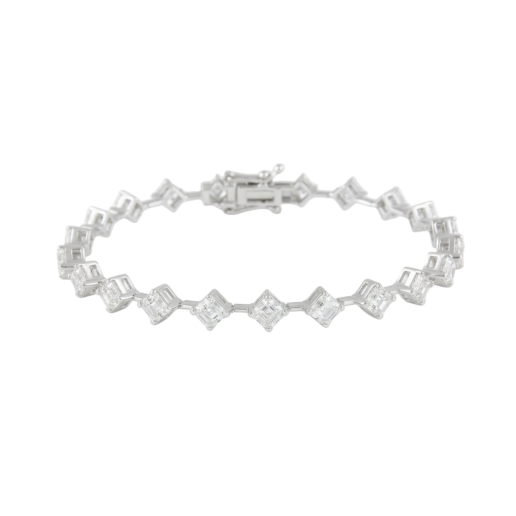 Carré-Cut Kite-Set Tennis Bracelet