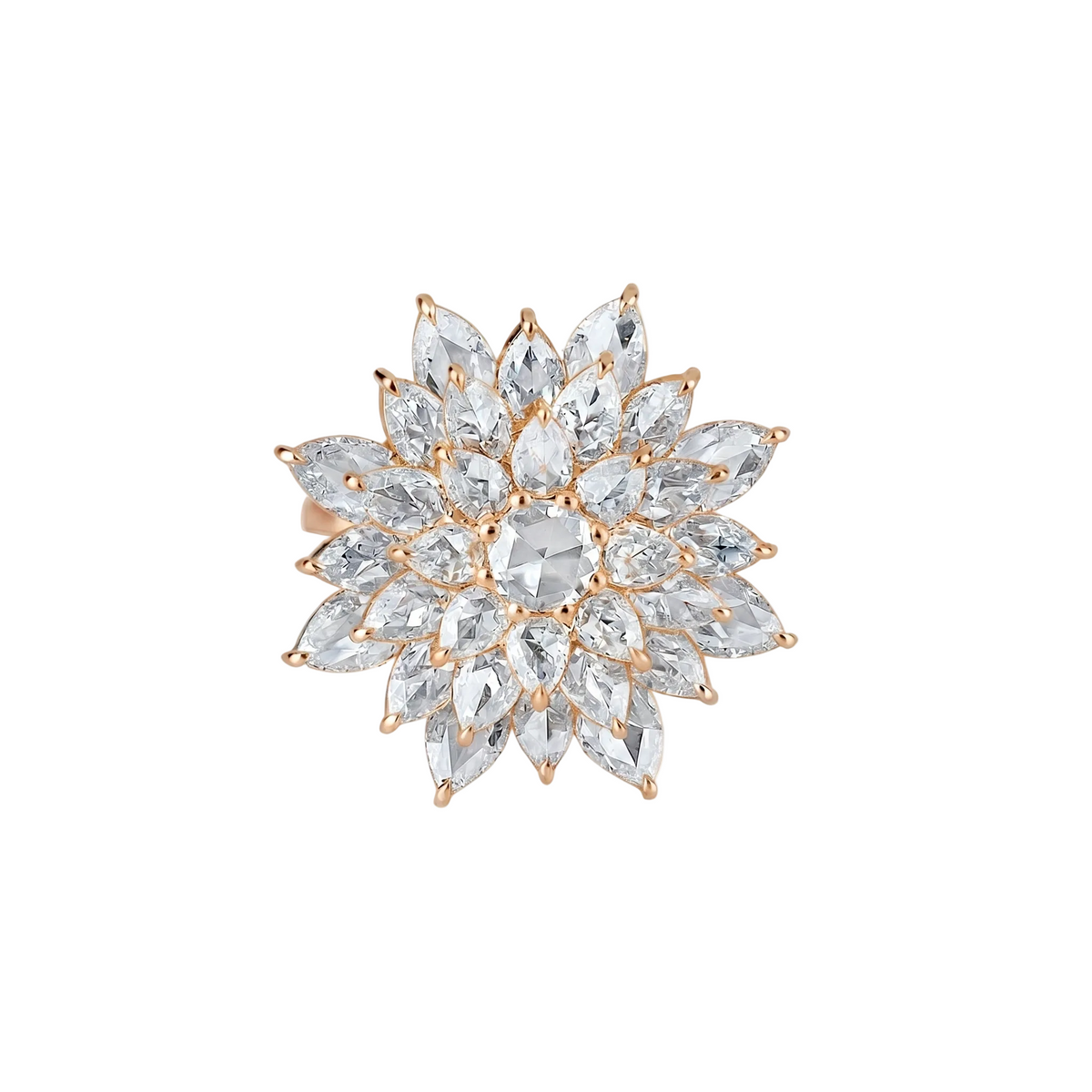Floral Cluster Statement Ring