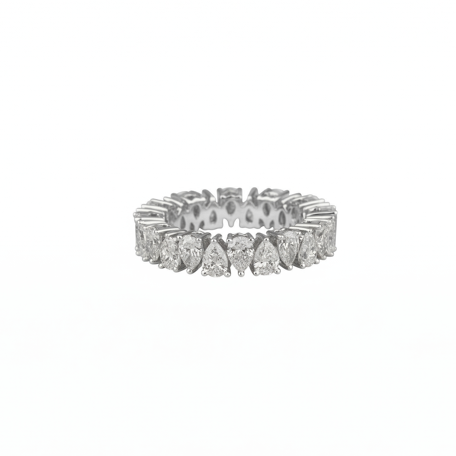 Pear Diamond Eternity Band