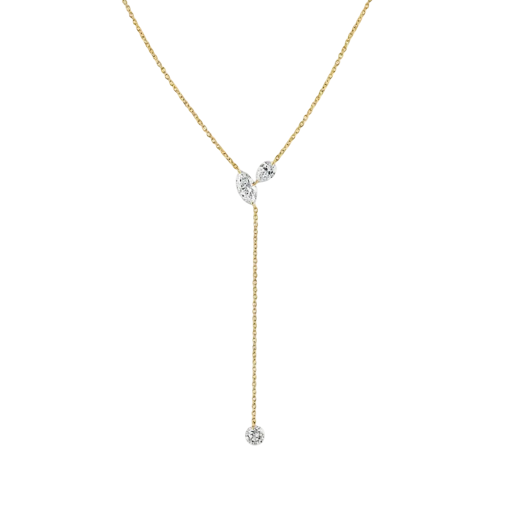 Marquise & Round Y-Drop Necklace
