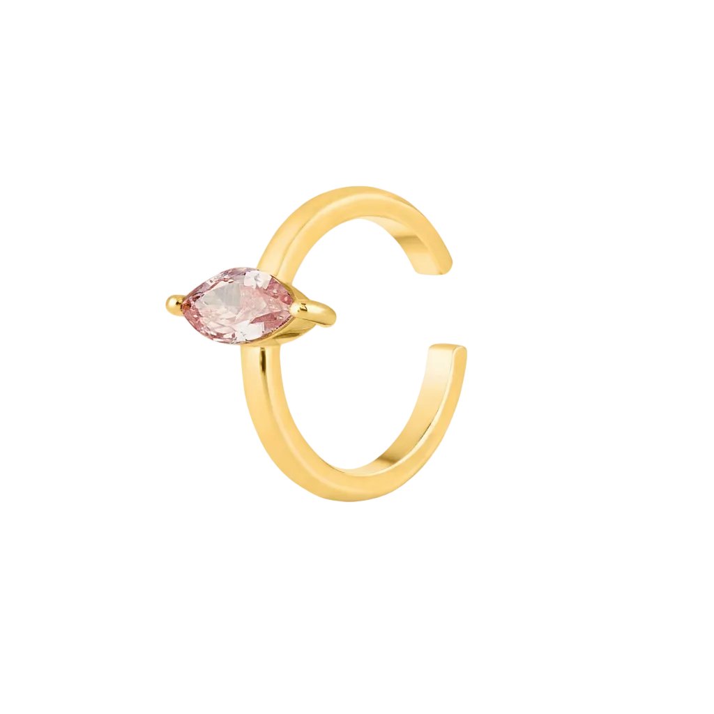 Marquise Pink Diamond Ear Cuff