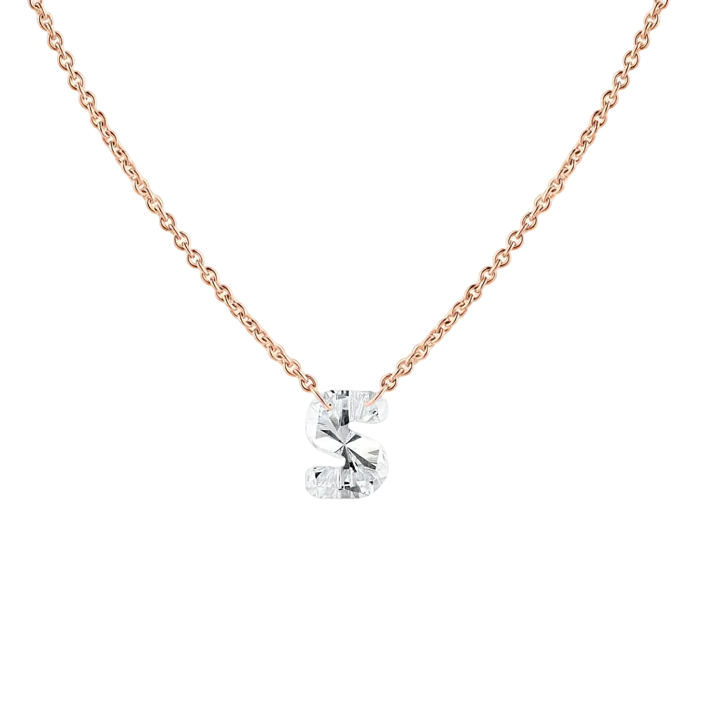 Initial "S" Diamond Pendant