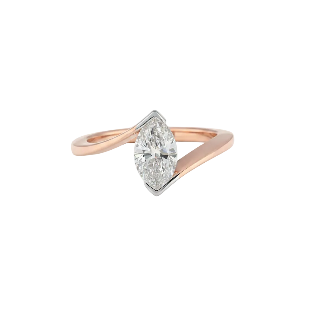 The Marquise Ribbon Bypass Ring