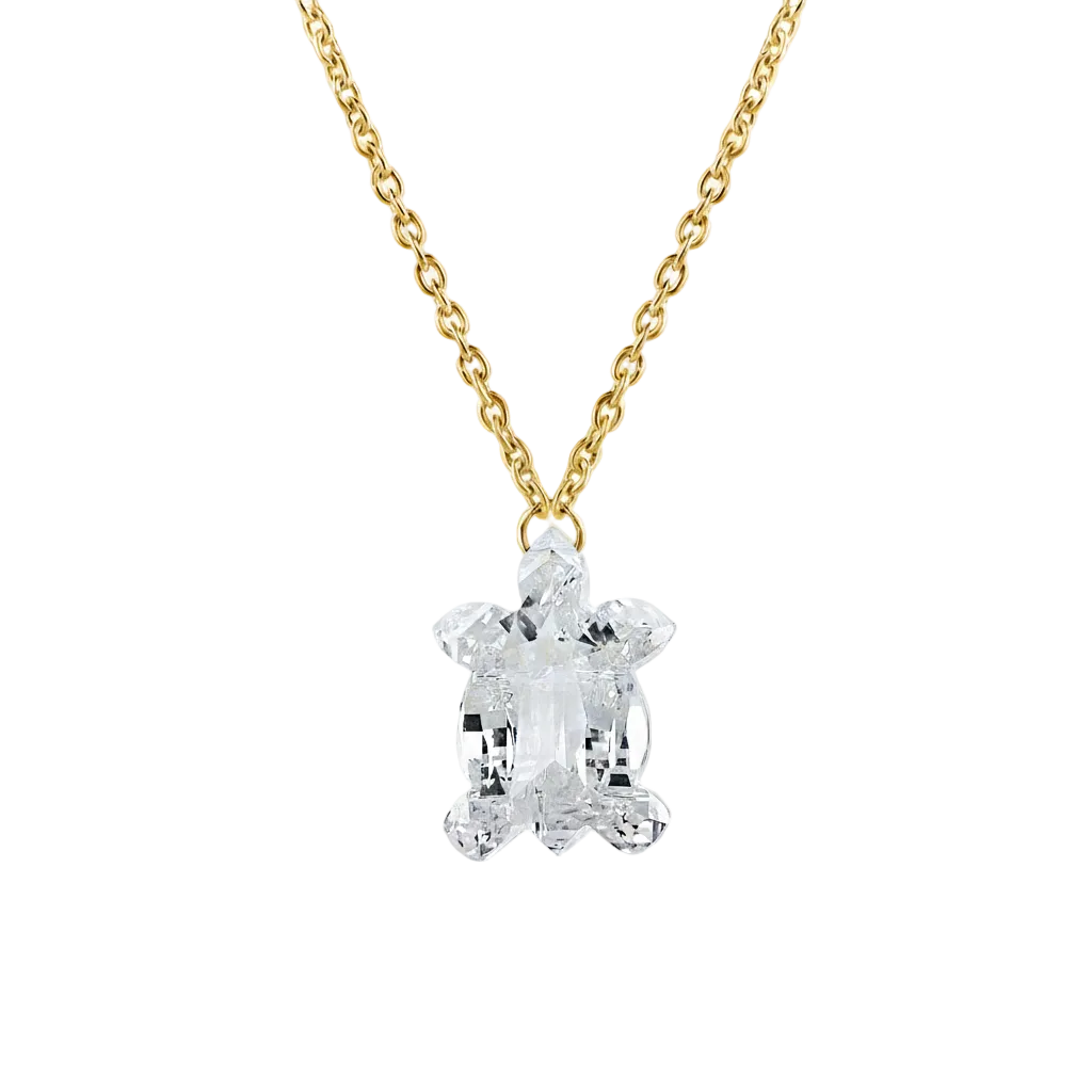 Turtle-Cut Diamond Pendant