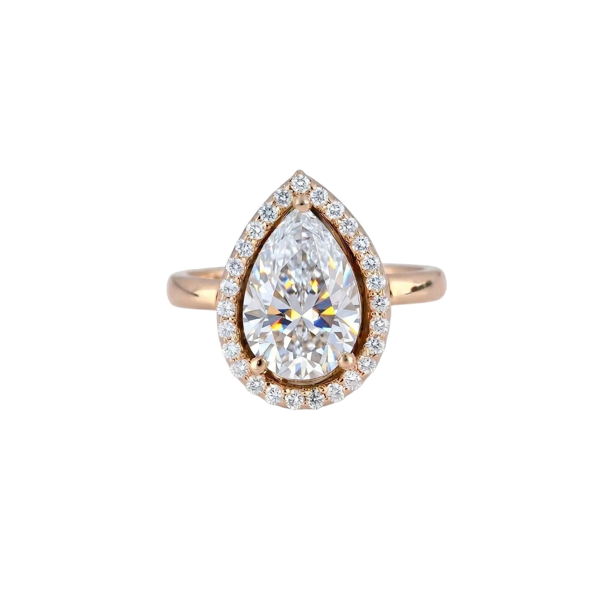 The Pear Majesty Halo Ring