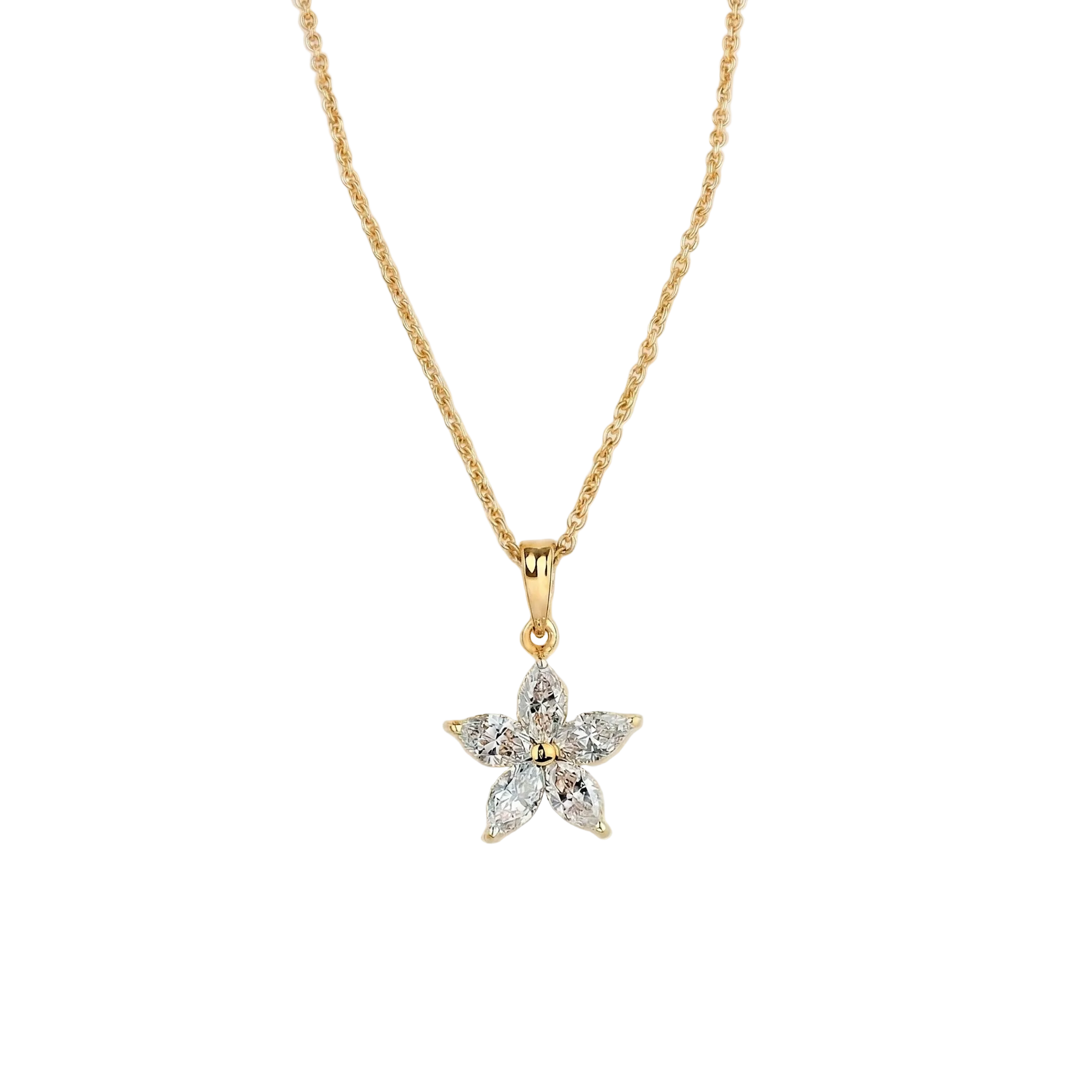 Marquise Floral Petal Pendant