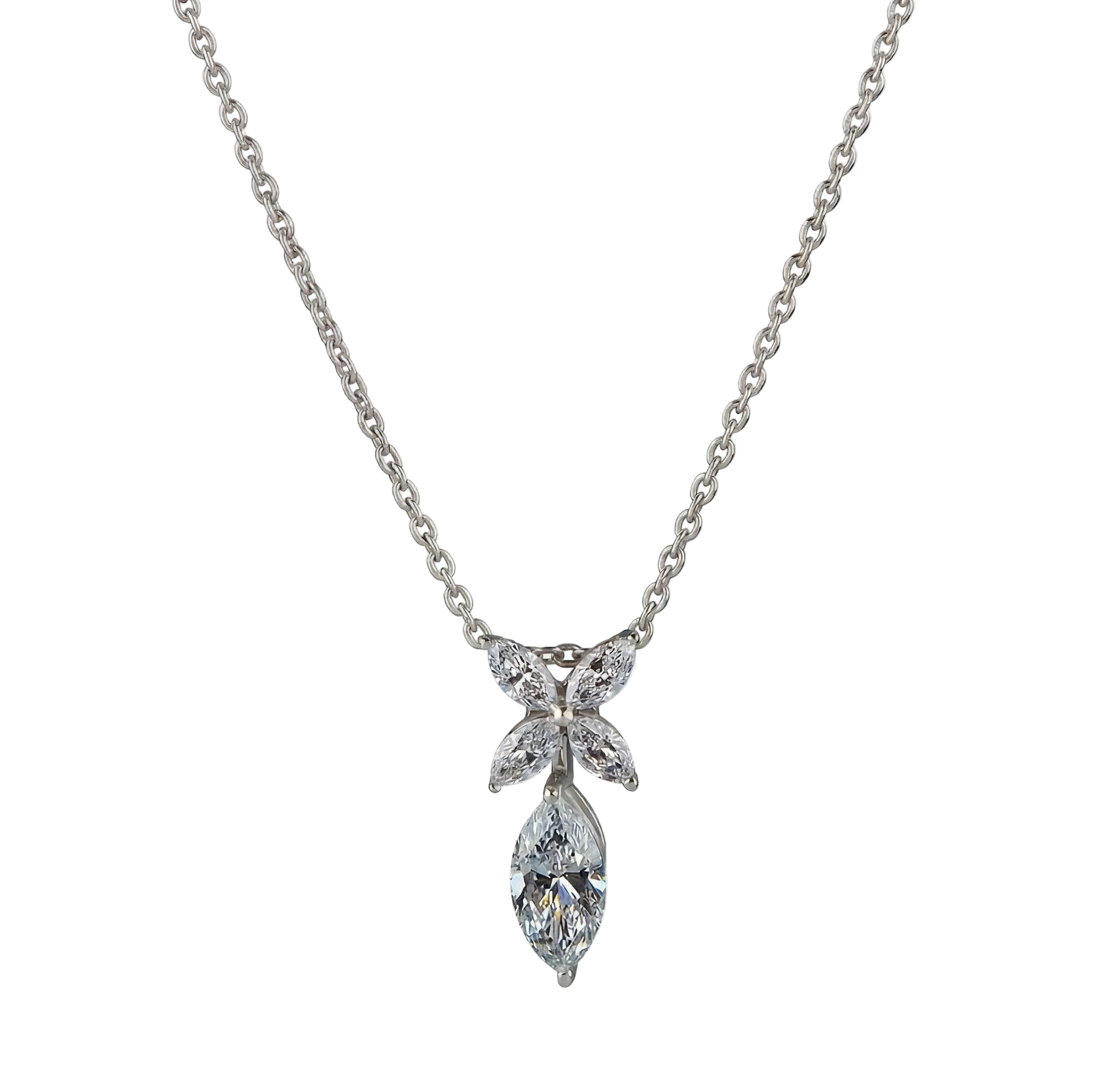 Marquise Petal Drop Pendant
