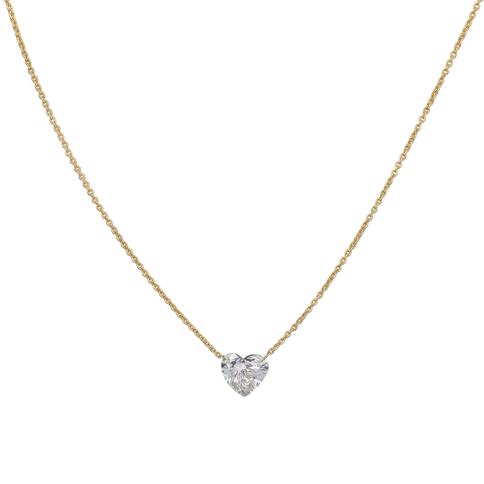The Amare Heart-Cut Solitaire Pendant