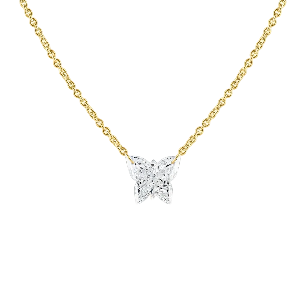 Butterfly Wing Diamond Pendant