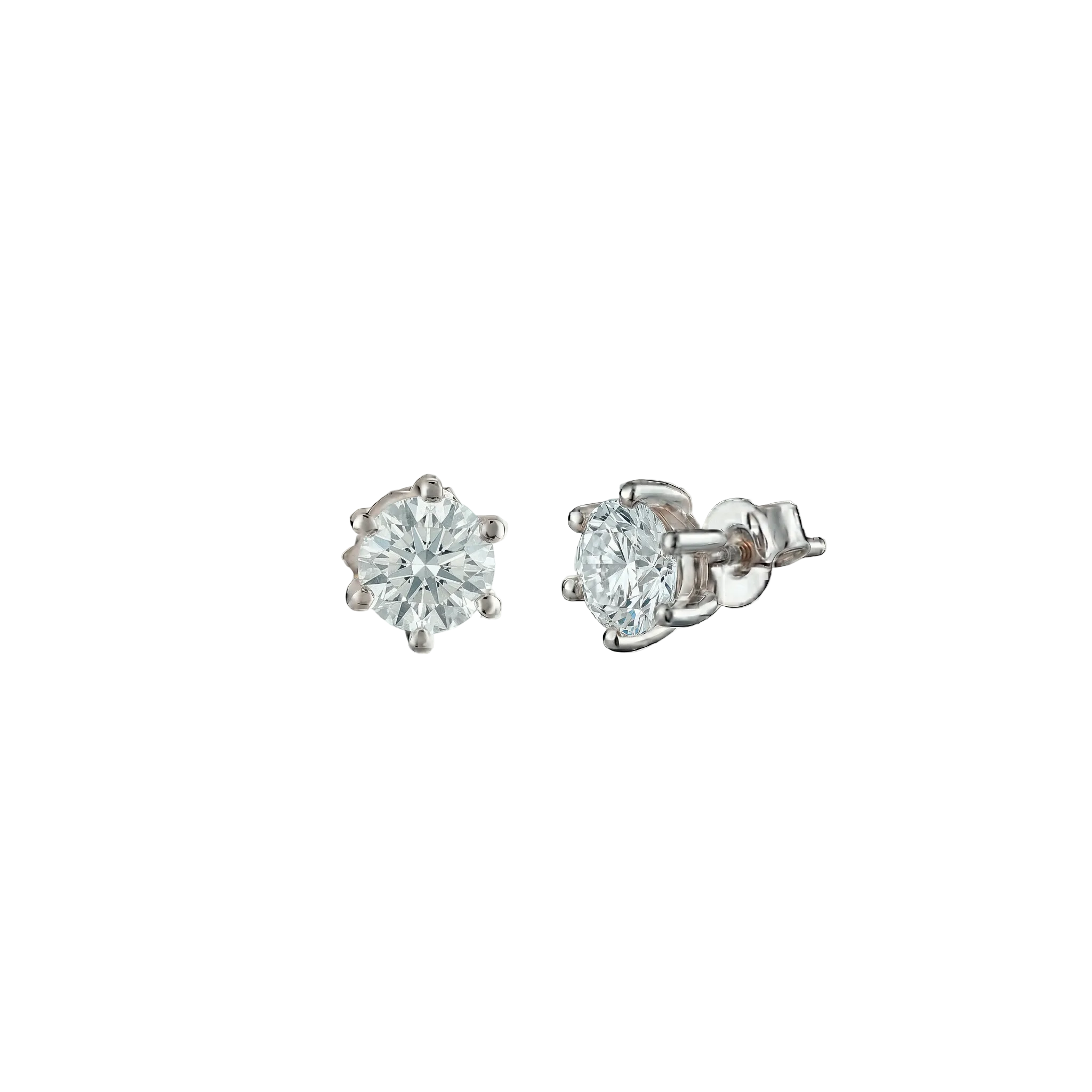 Six-Prong Solitaire Studs