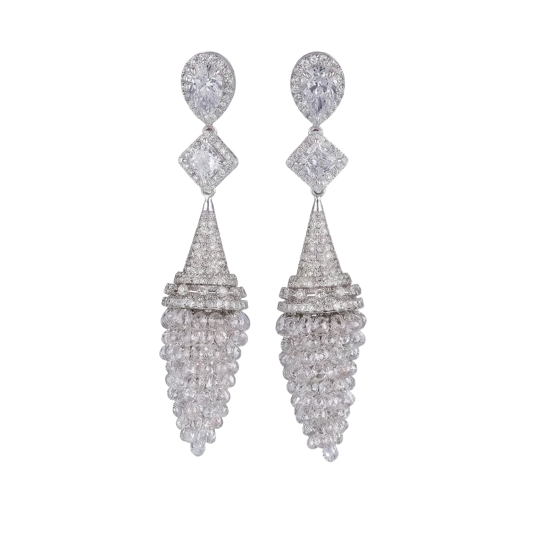 The Grand Geometric Briolette Cascade