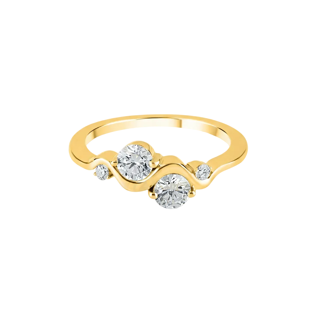 The Serpentine Multi-Stone Diamond Ring