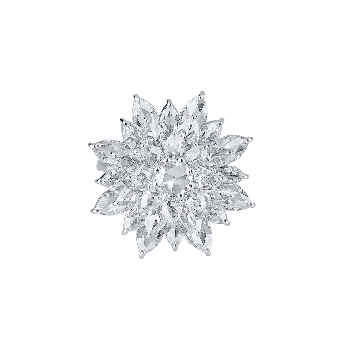 Floral Cluster Statement Ring