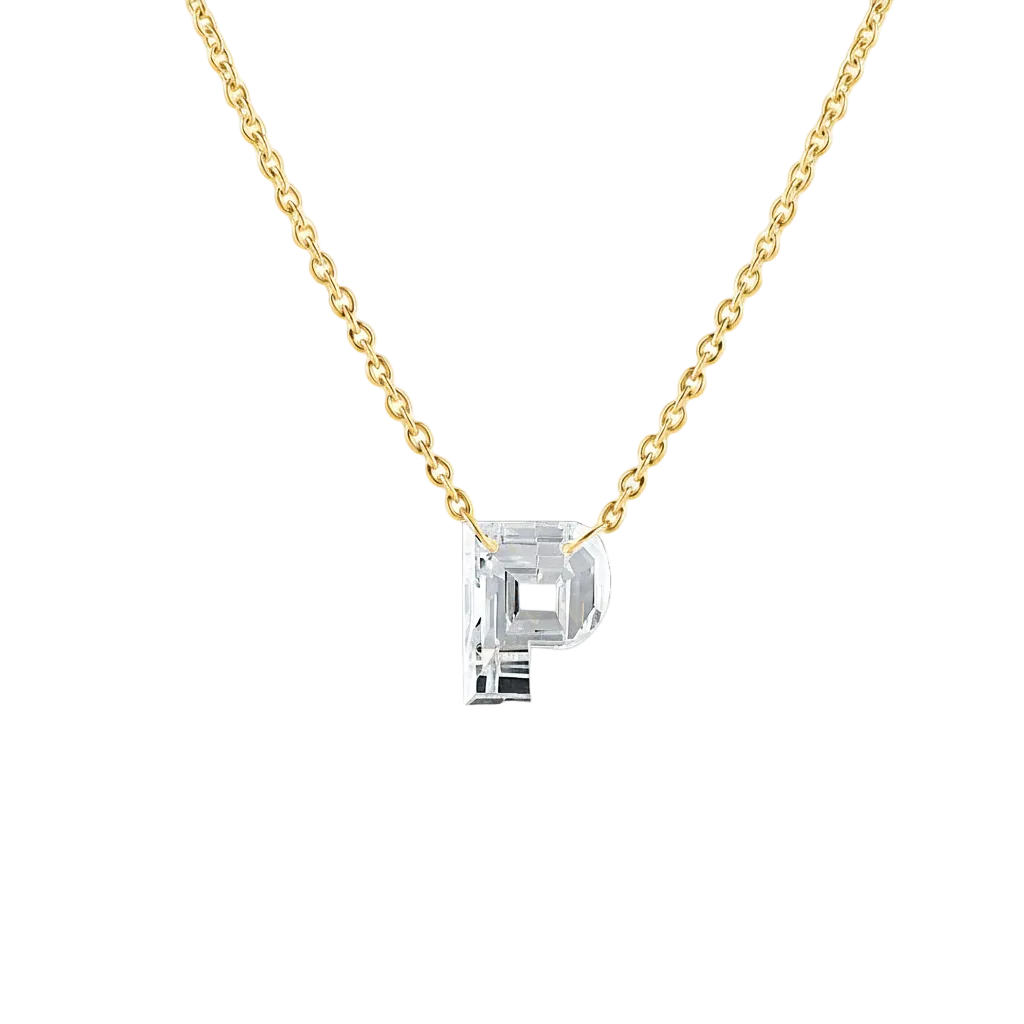 Initial "P" Diamond Pendant