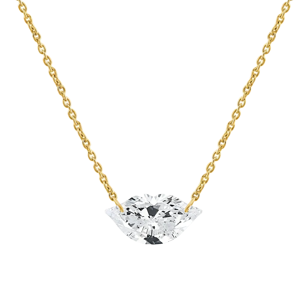 Marquise East-West Floating Pendant