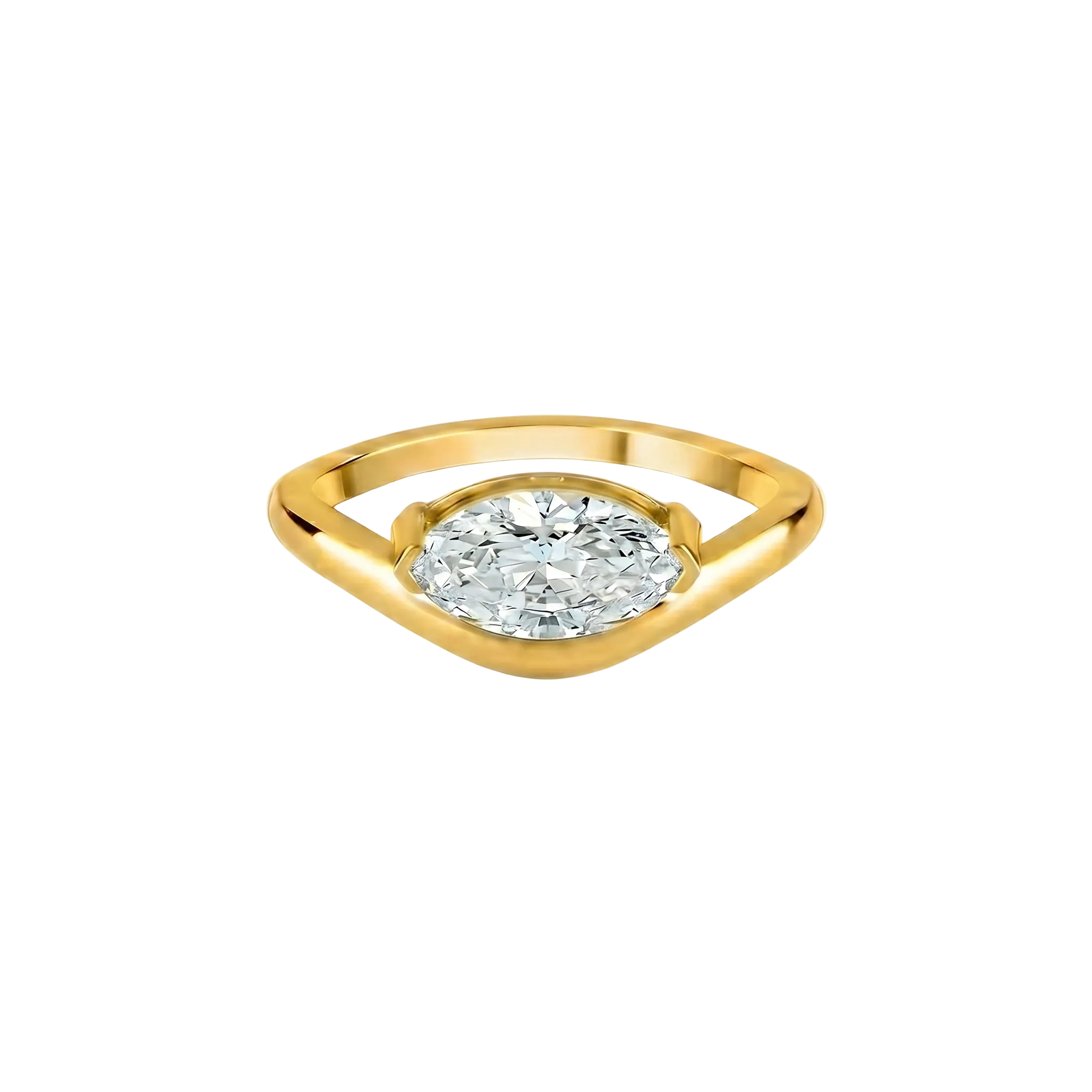 Marquise-Cut East-West Ring