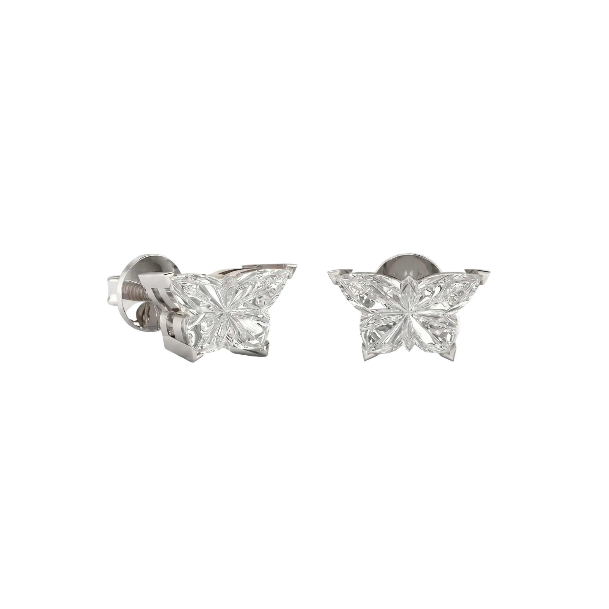 Butterfly Diamond Stud Earrings