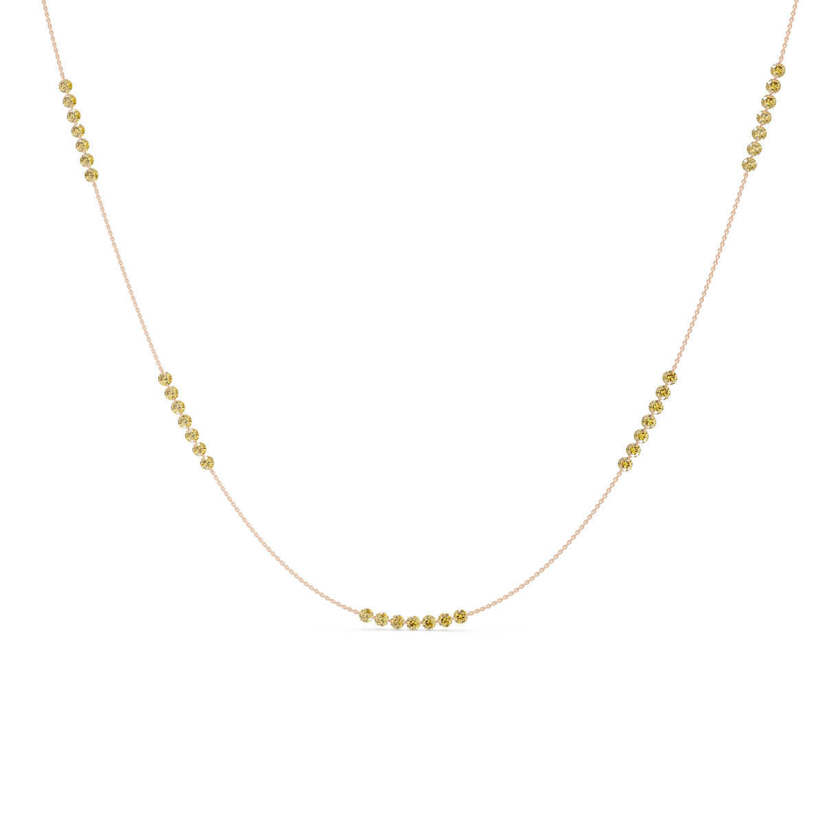 Vivid Yellow Diamond Floating Necklace
