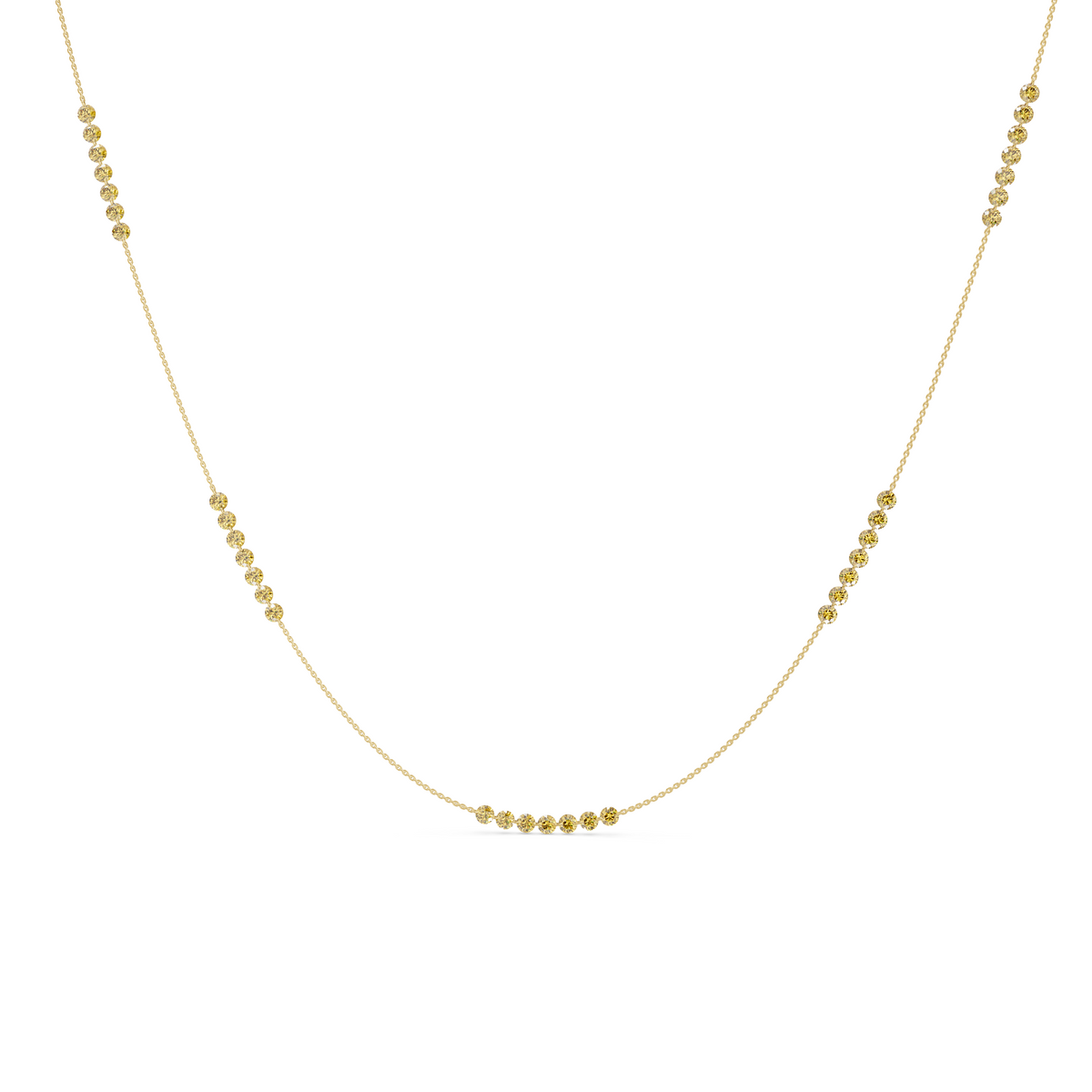 Vivid Yellow Diamond Floating Necklace