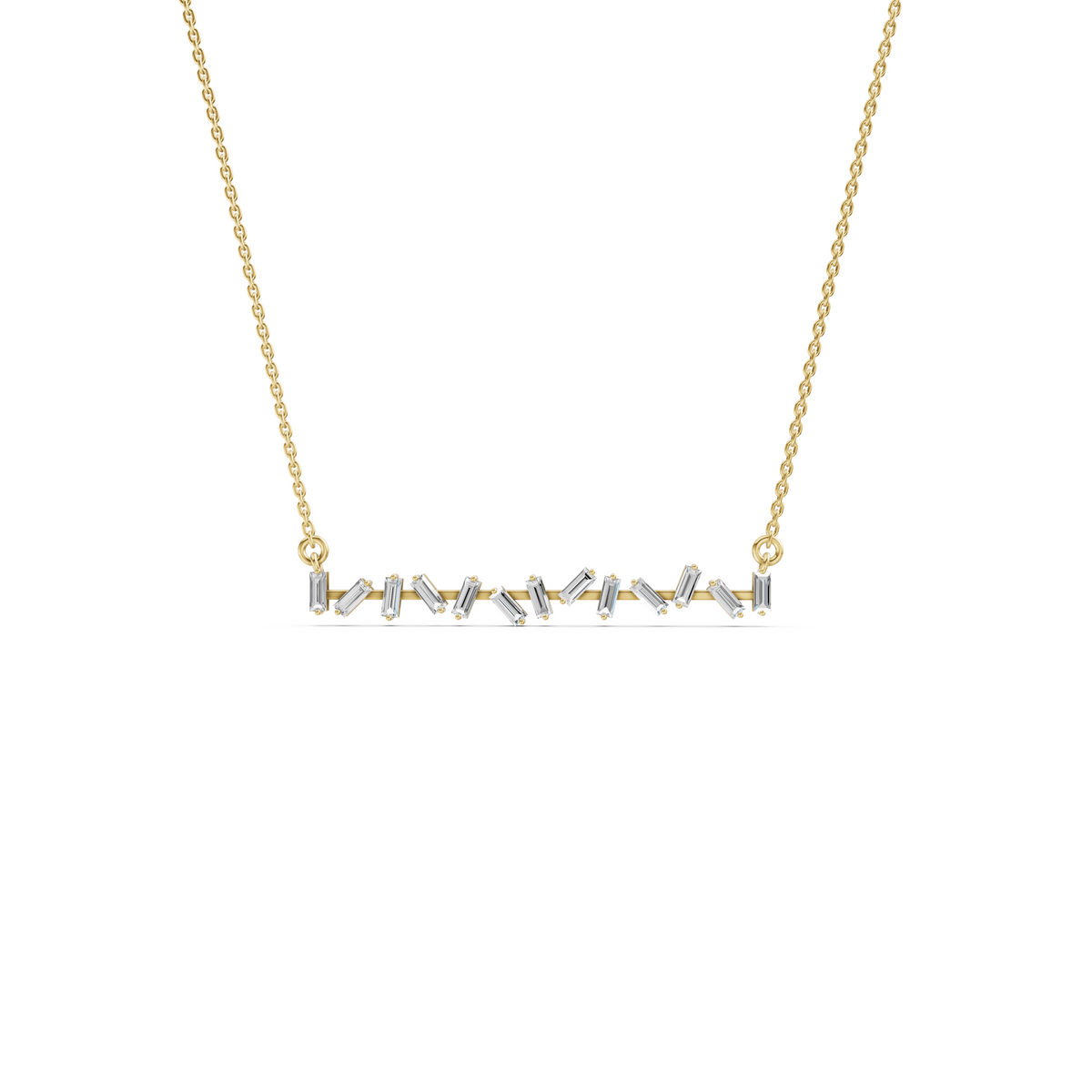 Baguette Bar Statement Necklace
