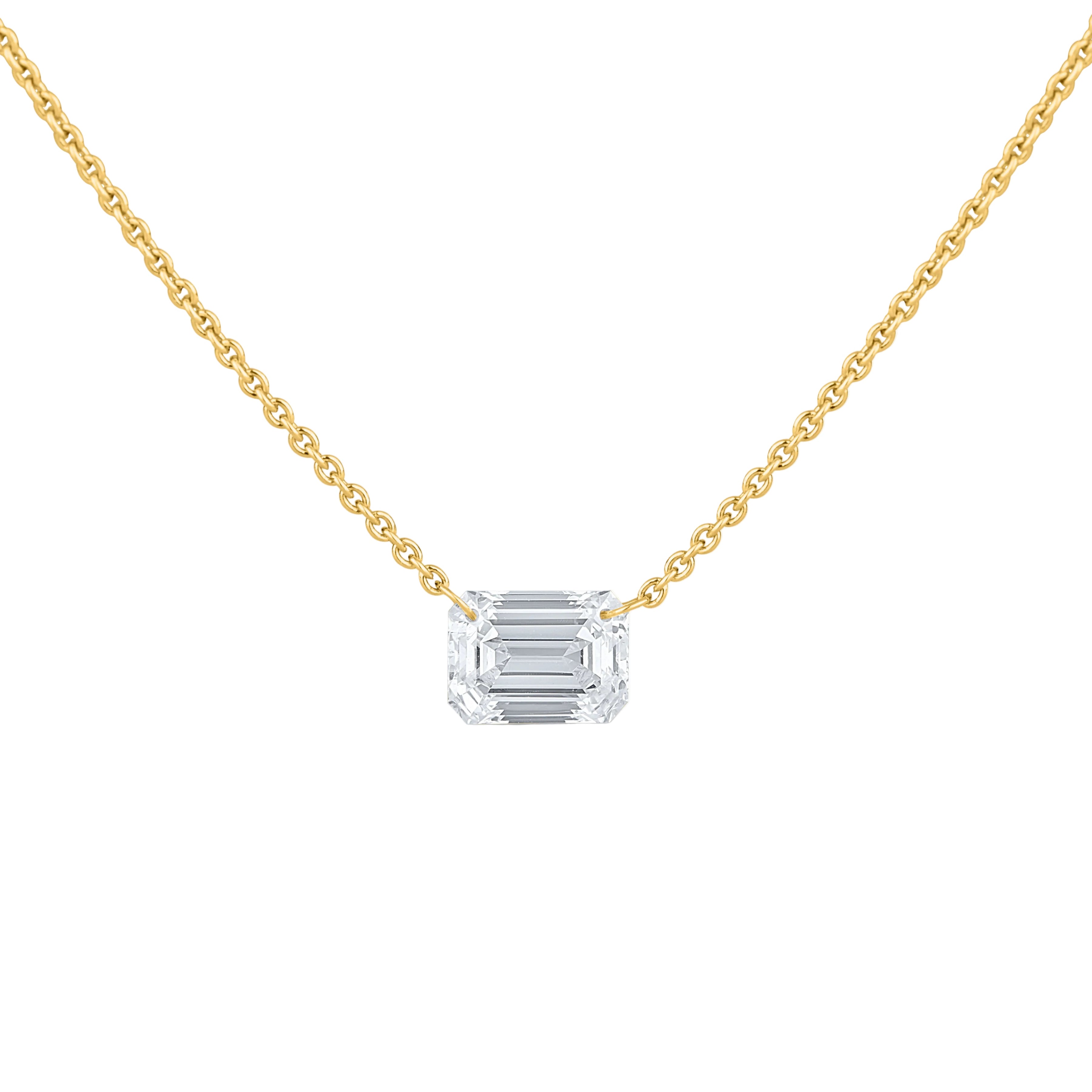 The Horizon Emerald-Cut Solitaire Pendant