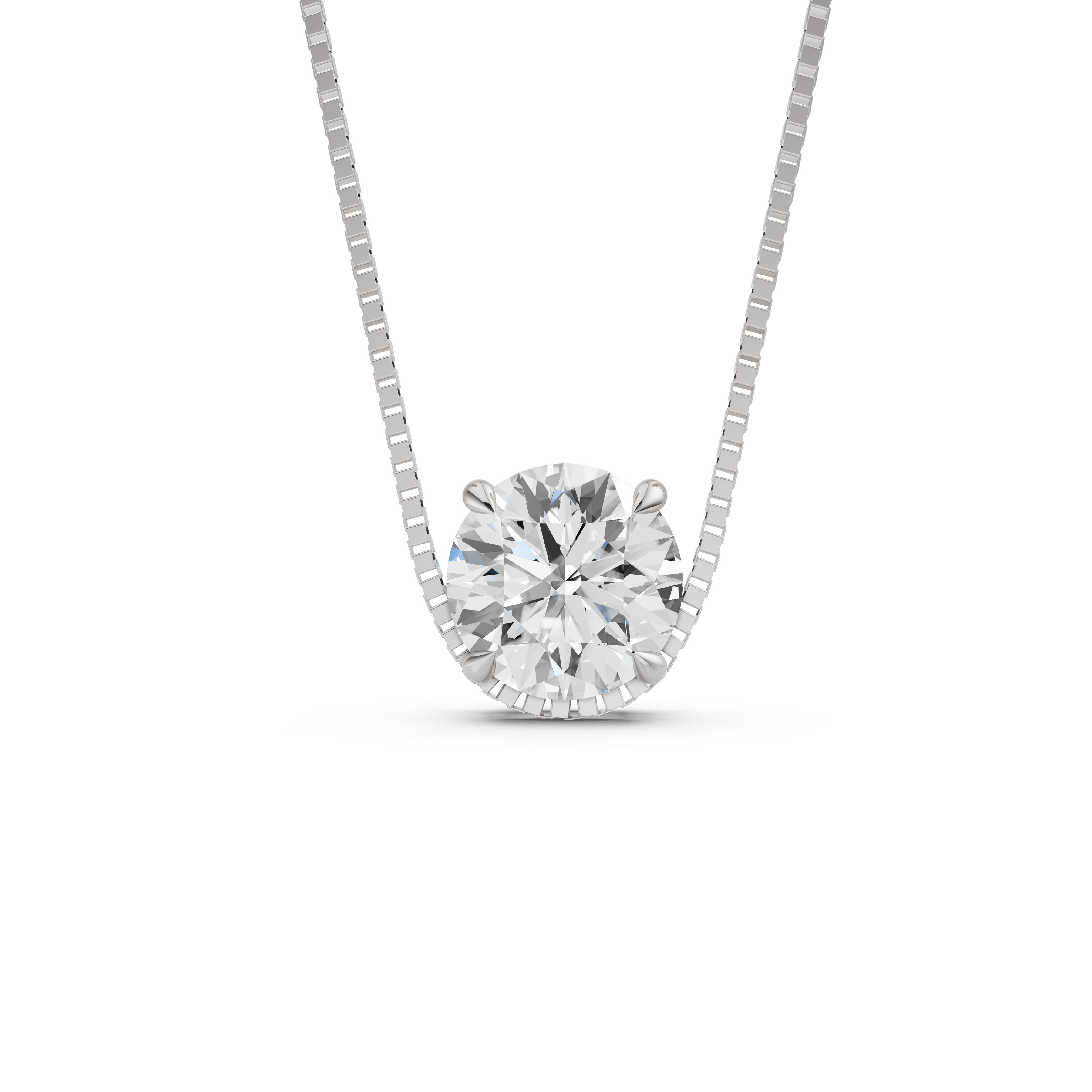 Round Solitaire Textured Basket Pendant