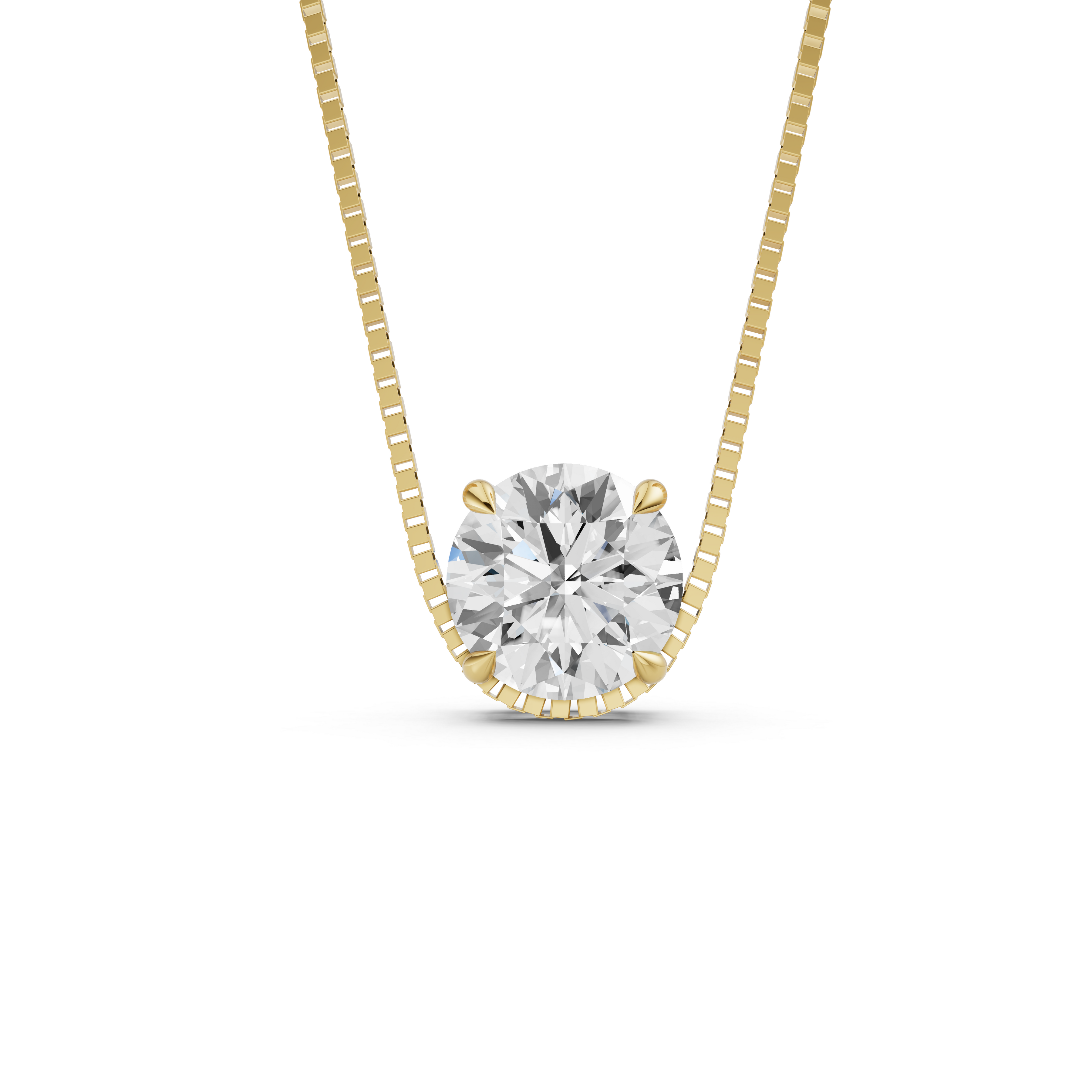 Round Solitaire Textured Basket Pendant