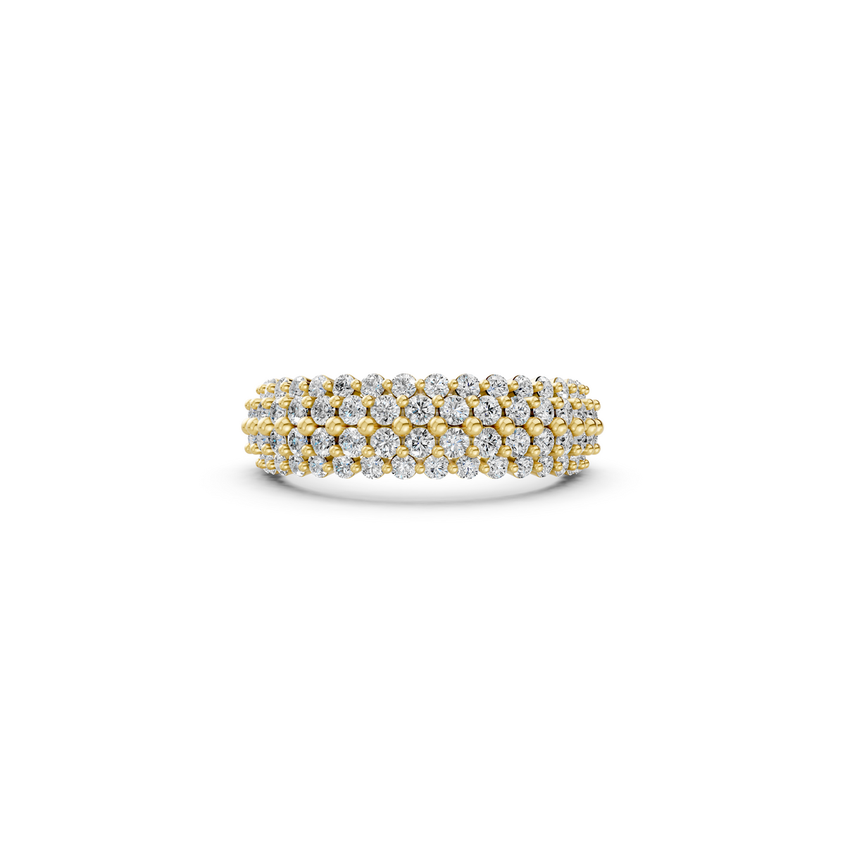 Elowen Three-Row Diamond Ring