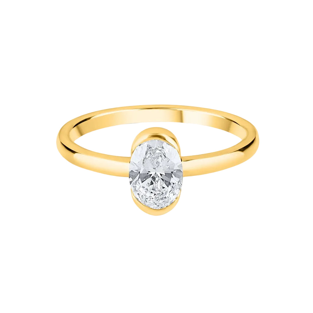 The Oval Bezel Solitaire Ring