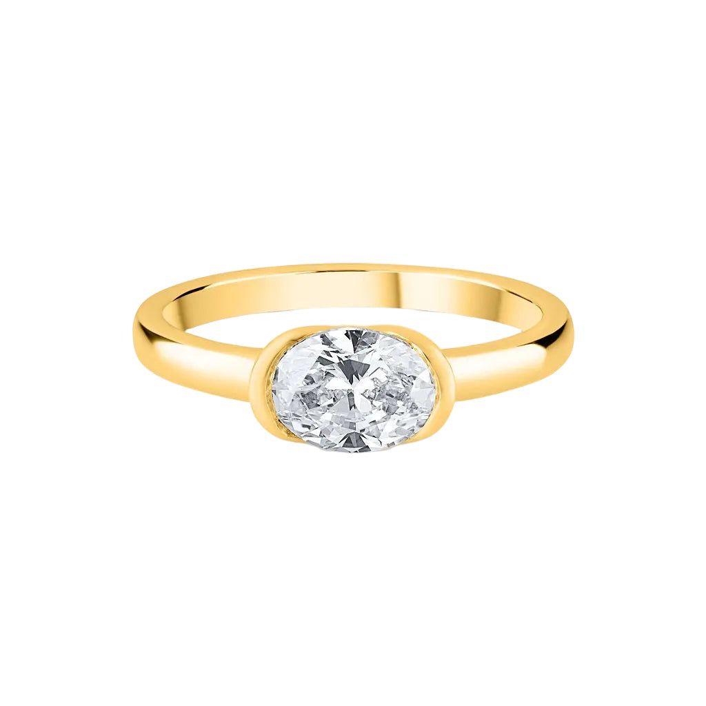 The Horizon Oval Bezel Ring