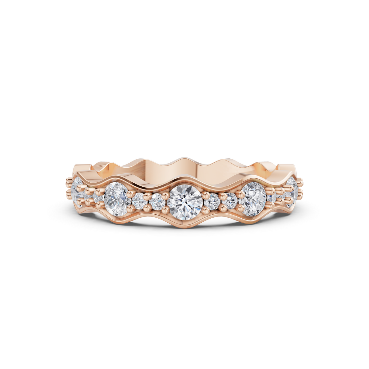 The Scalloped Diamond Eternity Band